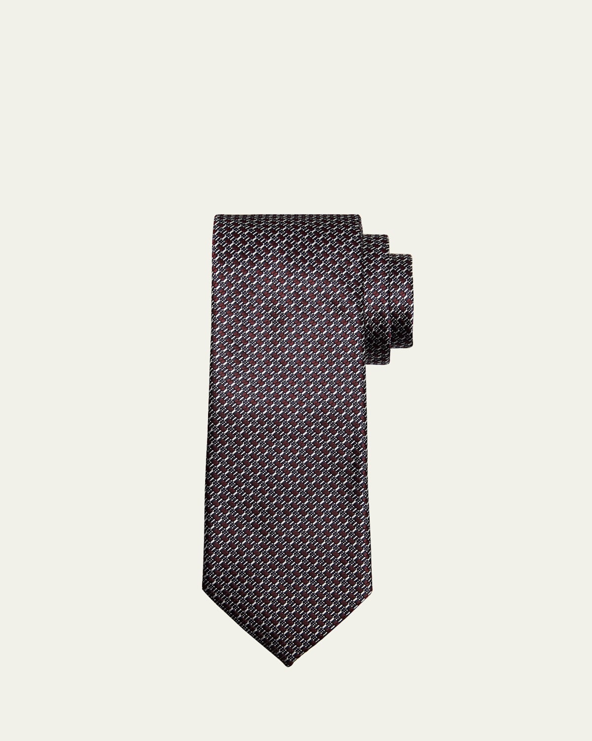 ZEGNA Men's Abstract Woven Silk Jacquard Tie