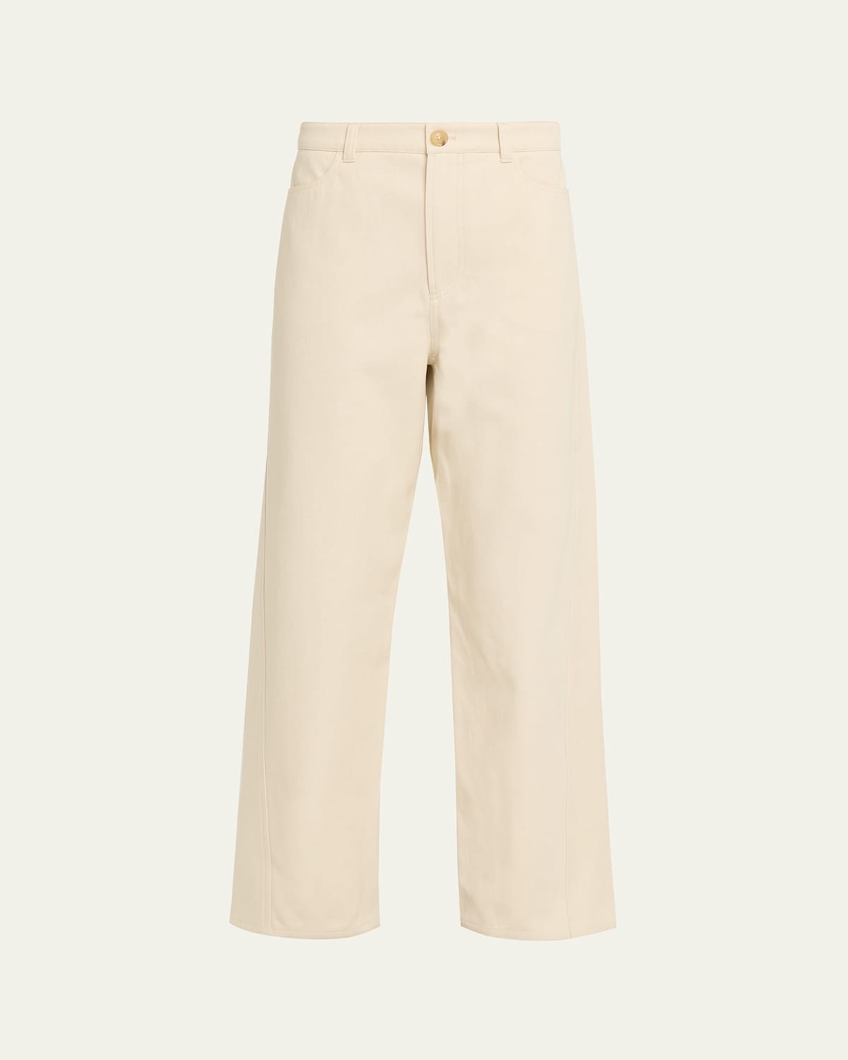 Totême Relaxed Twisted Cotton Trousers In White