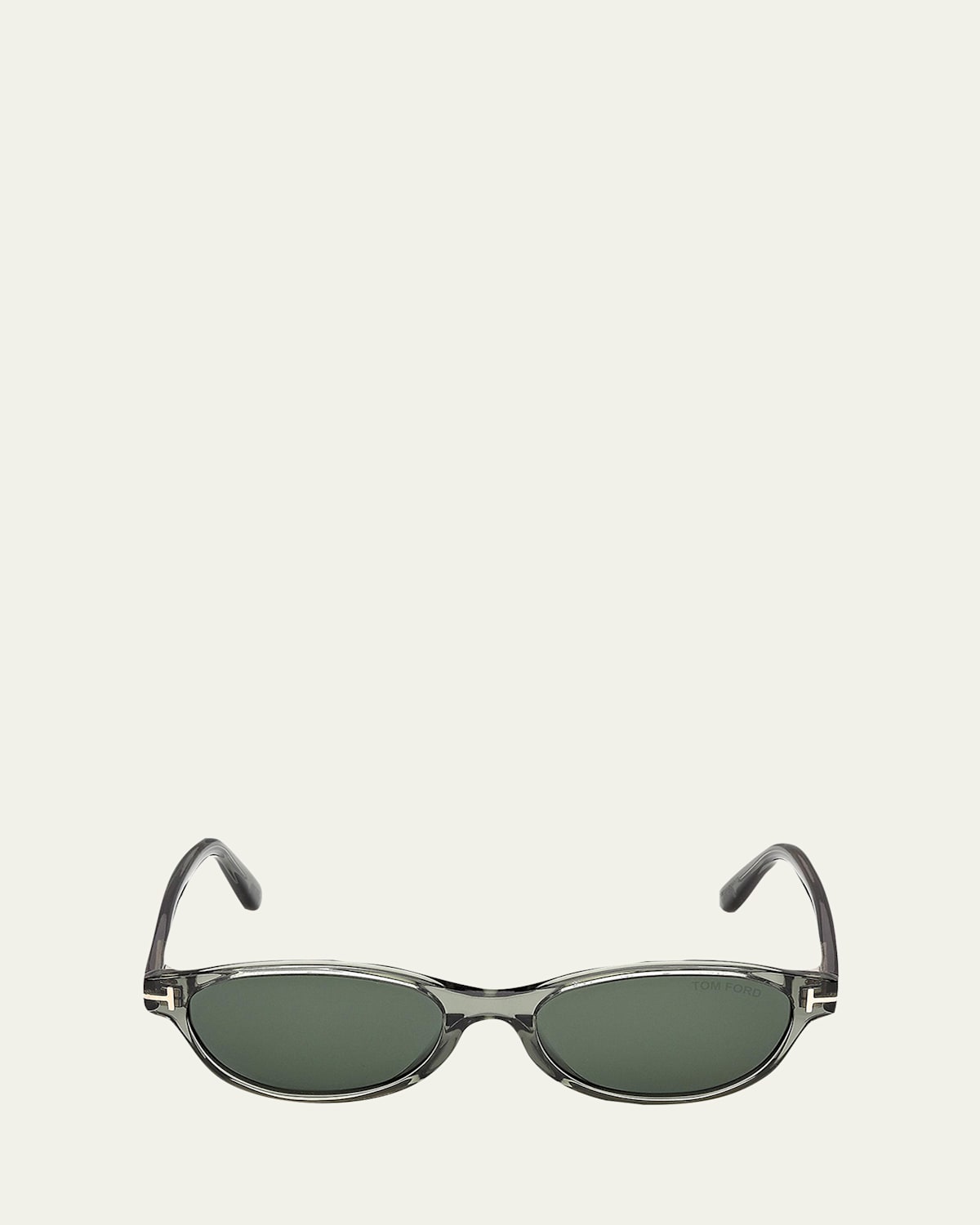 Tom Ford Tara Oval Acetate Sunglasses In Green