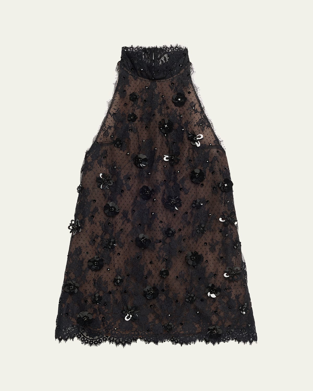 Retroféte Banks Lace Mini Dress In Black