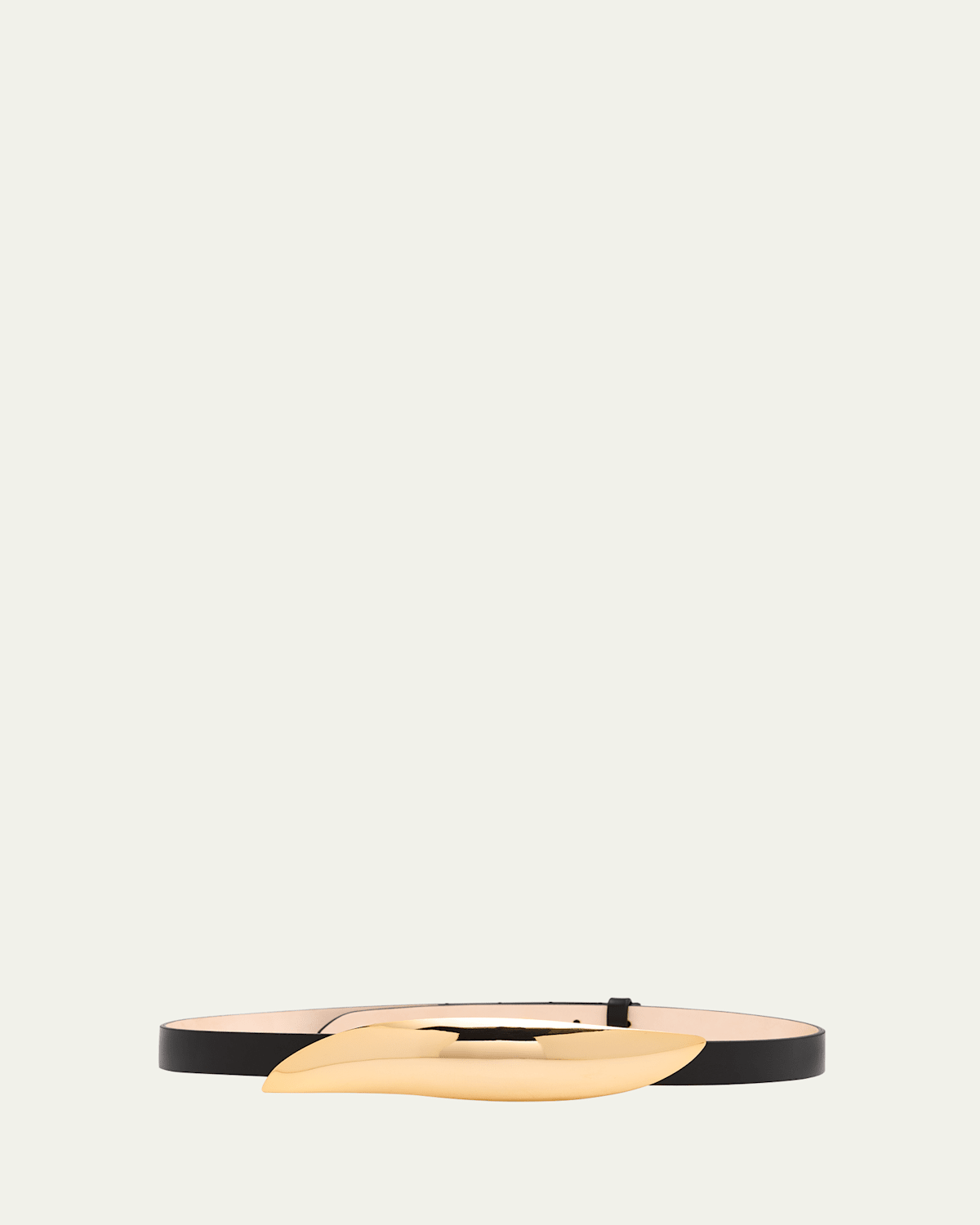 Dehanche Arp 24k Gold-plated Metal & Leather Belt In Black