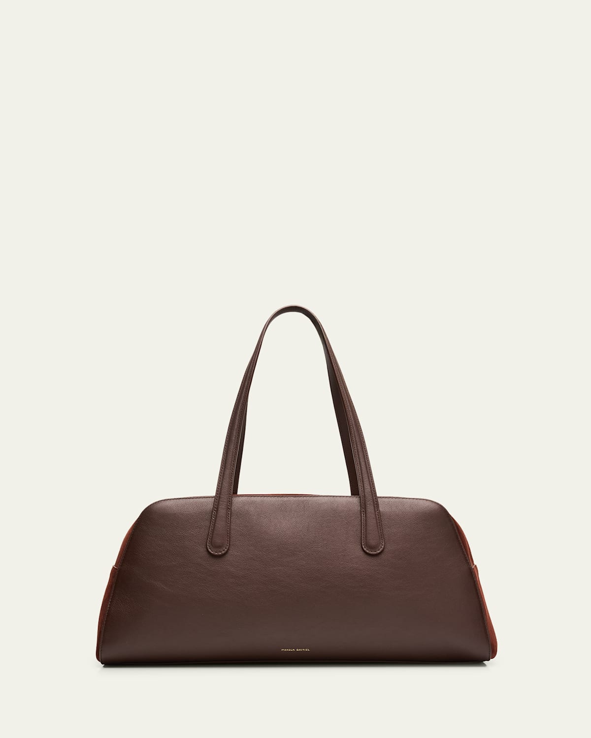 Mansur Gavriel Helios Large Leather & Suede East-west Shoulder Bag In Brown