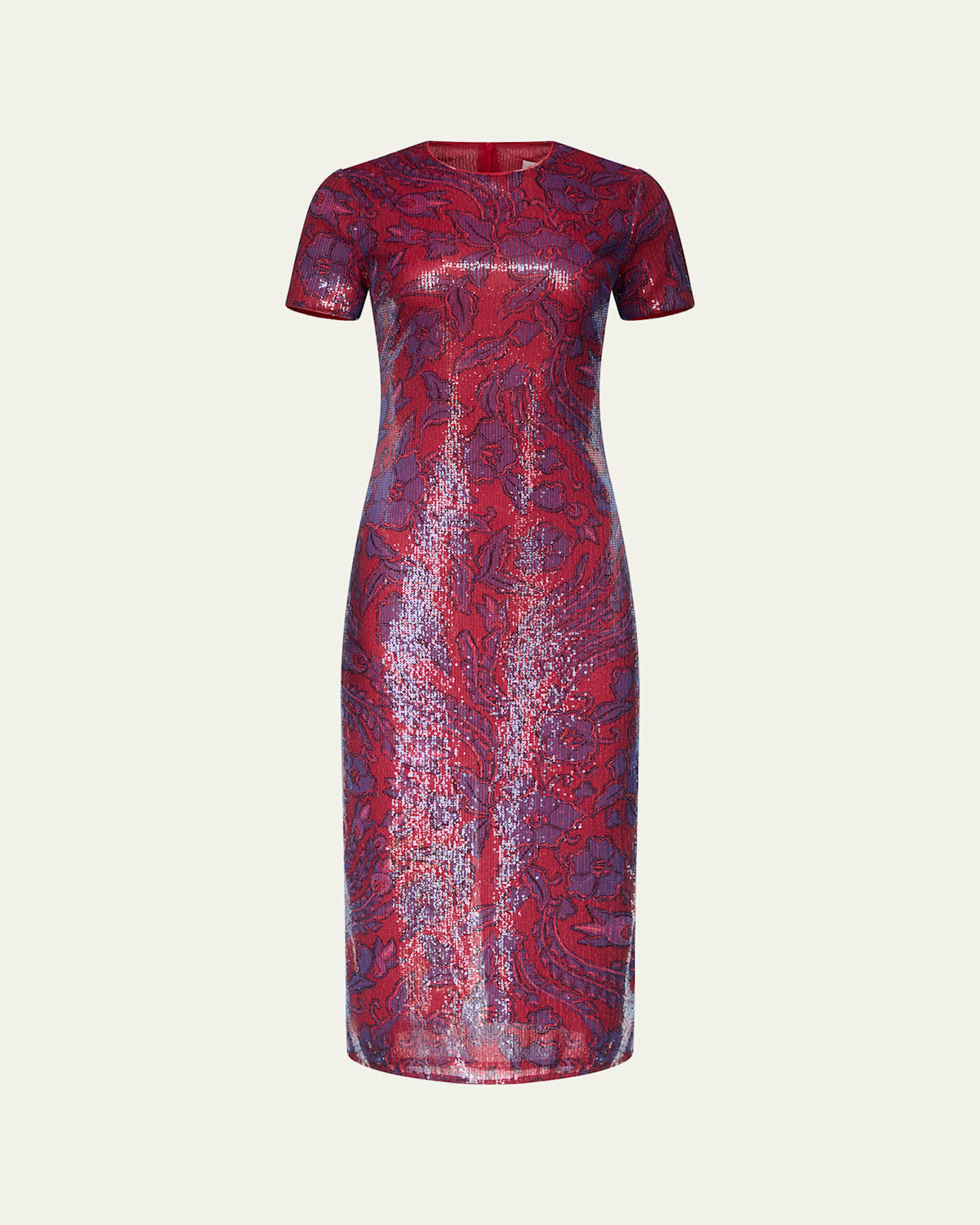 Diane Von Furstenberg X Henry Zankov Amelie Floral-print Sequin Midi Dress In Multi