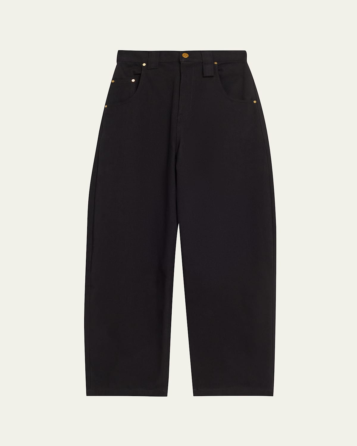 Willy Chavarria Bad Girl Wide Barrel-leg Jeans In Black