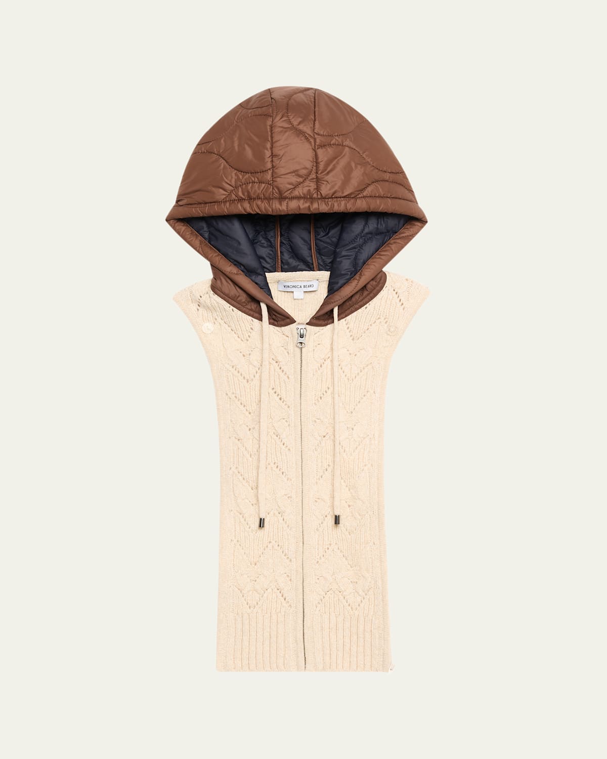 Veronica Beard Orine Mixed Media Hoodie Dickey In Multi