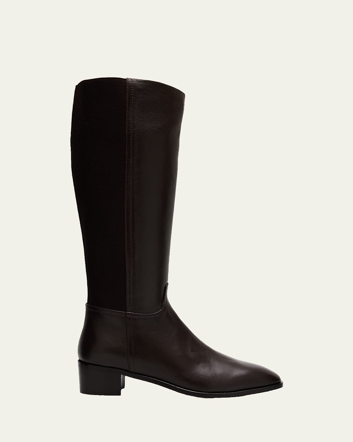 Aquatalia Ricarda Leather Knee-high Boots In Black