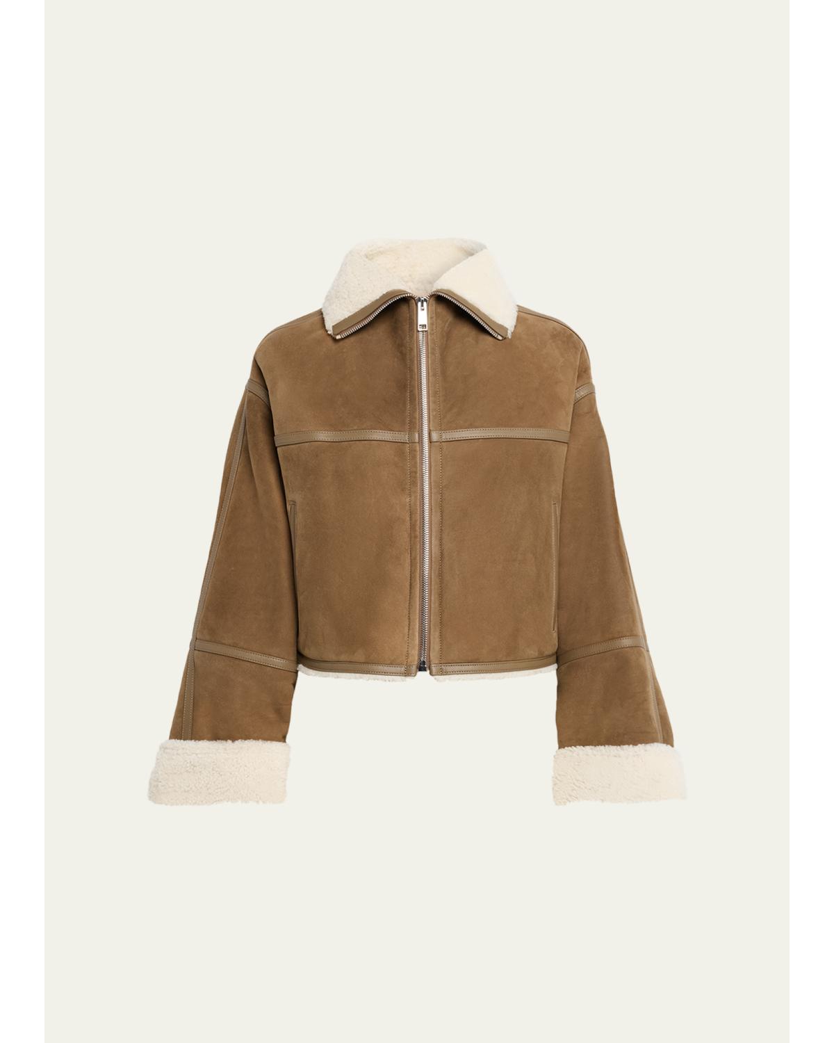 Merino Lambskin Cropped Jacket