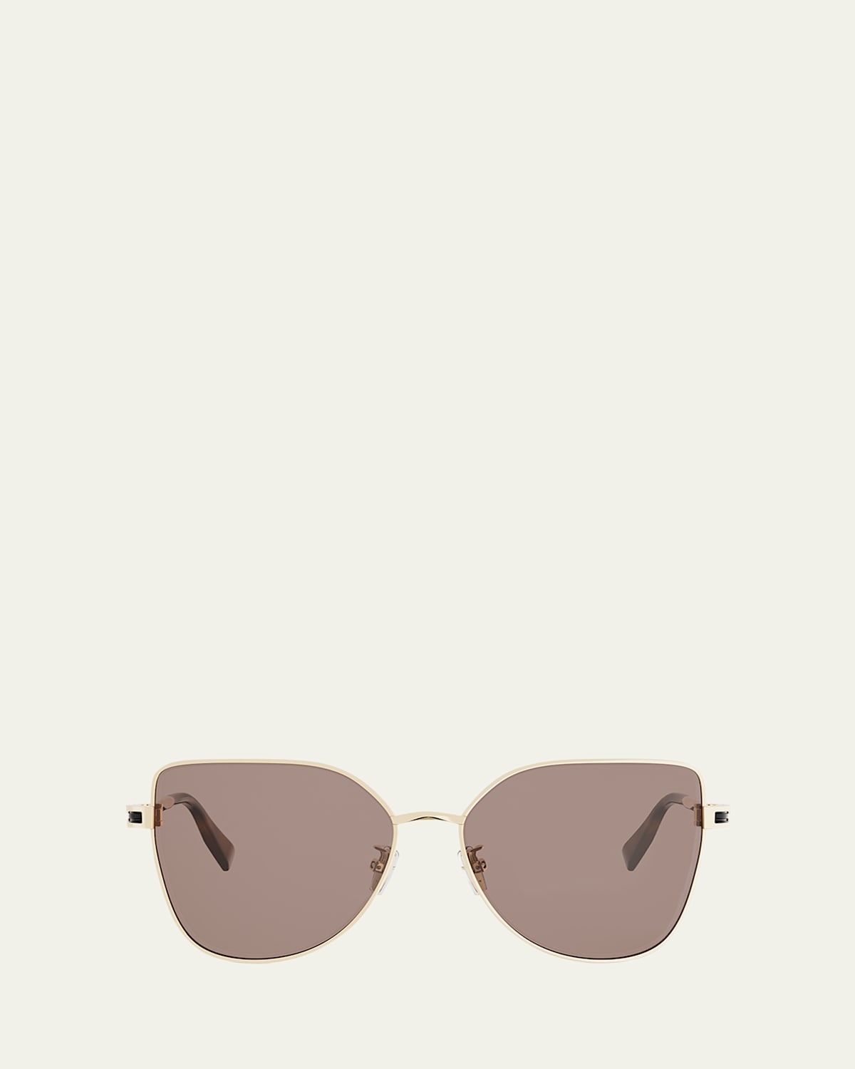 Bvlgari B. Zero1 Metal Square Sunglasses In Brown