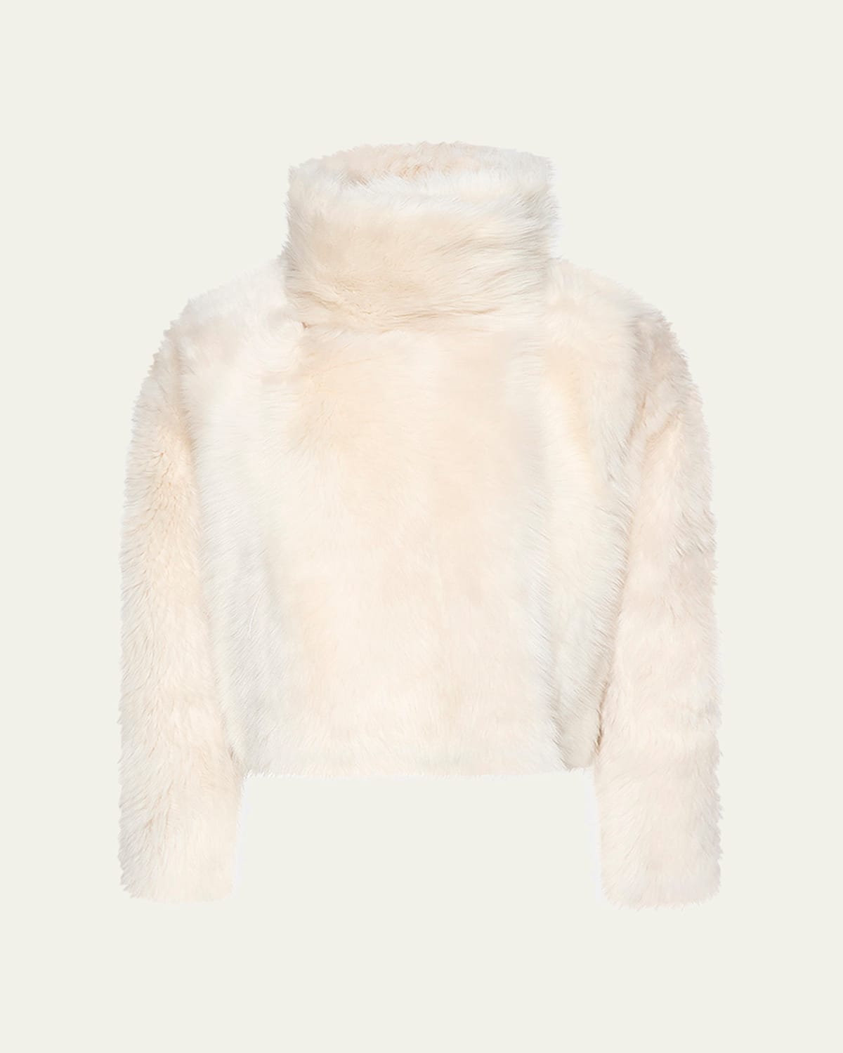 Yves Salomon Toscana Lambskin Short Jacket In White