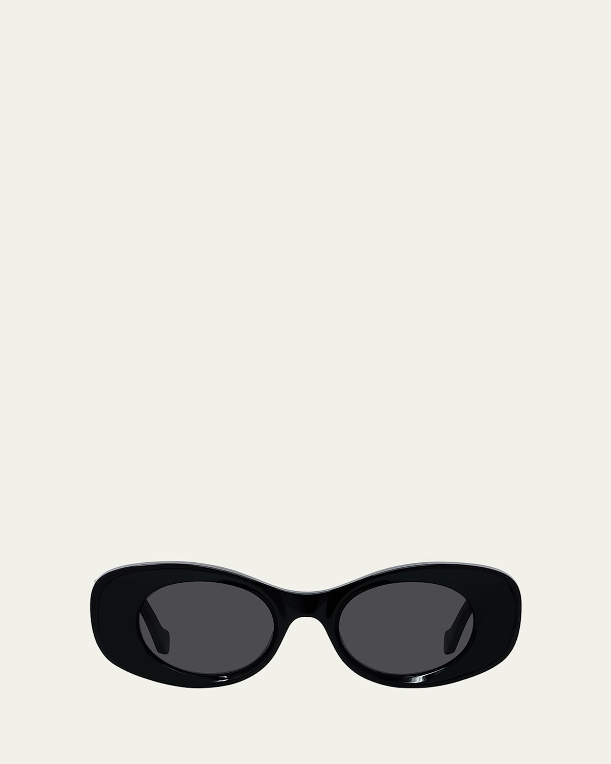 Loewe Anagram Oval Acetate Sunglasses In Black