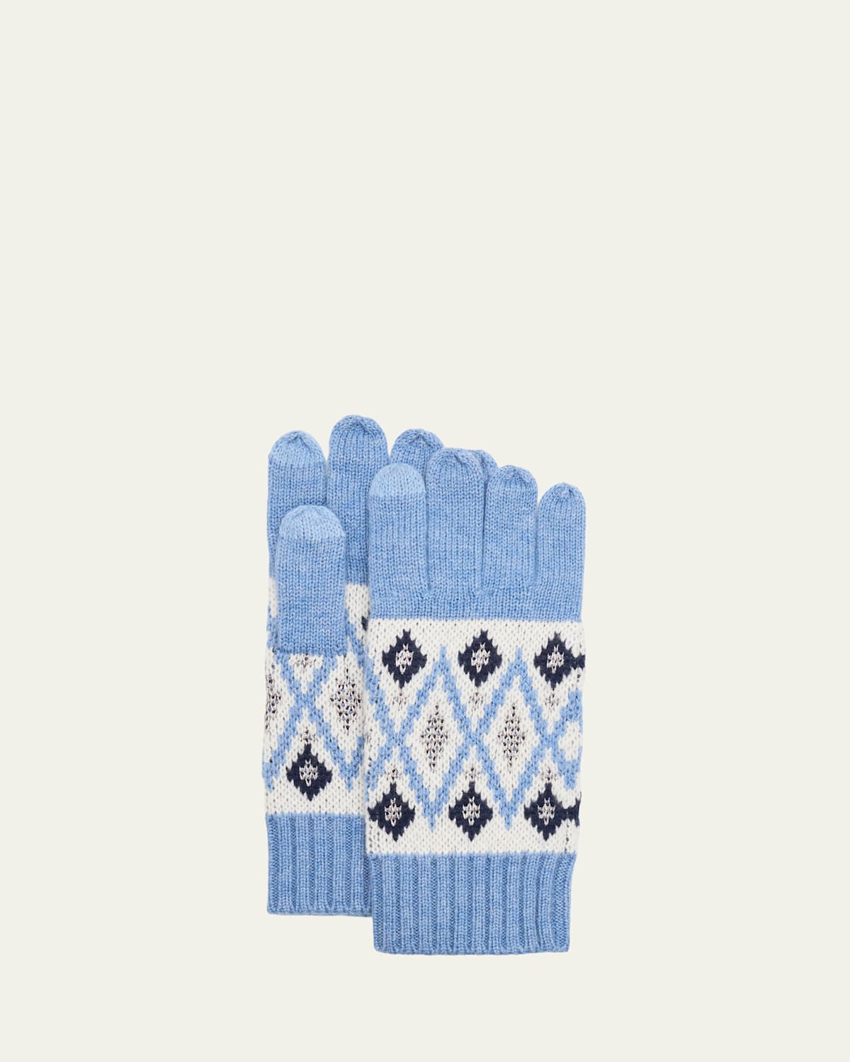 Sofia Cashmere Fair Isle Wool and Cashmere Gloves