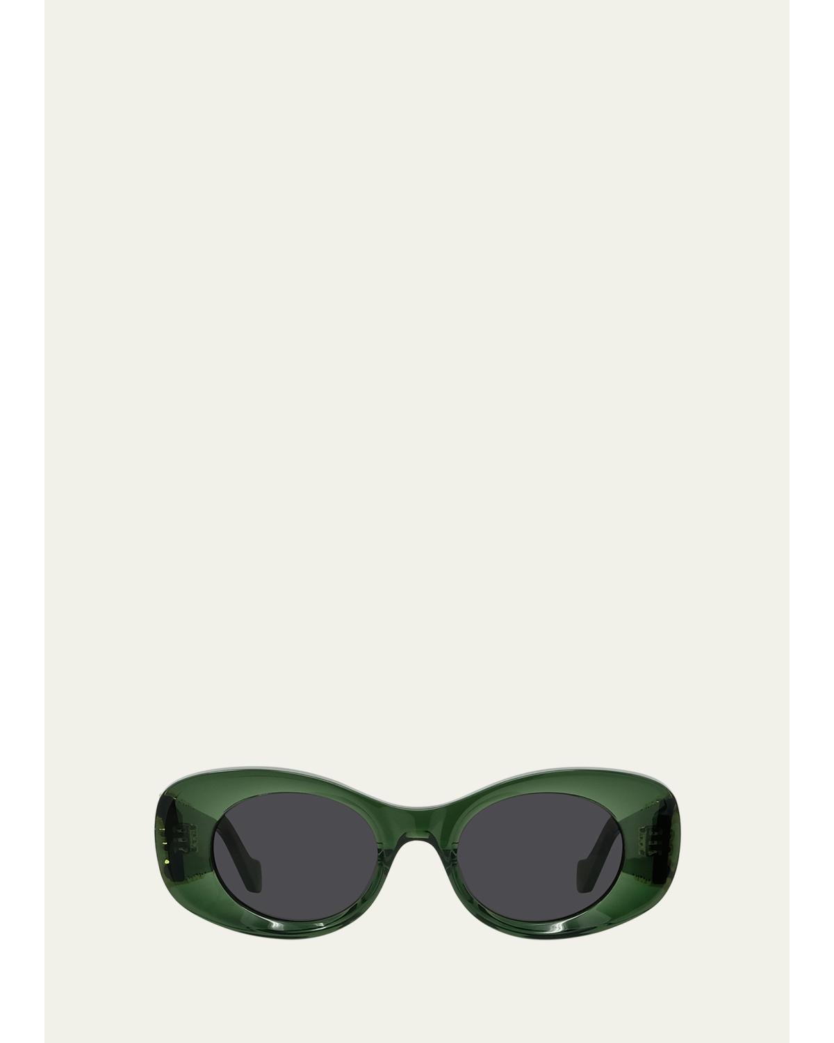 Anagram Oval Acetate Sunglasses