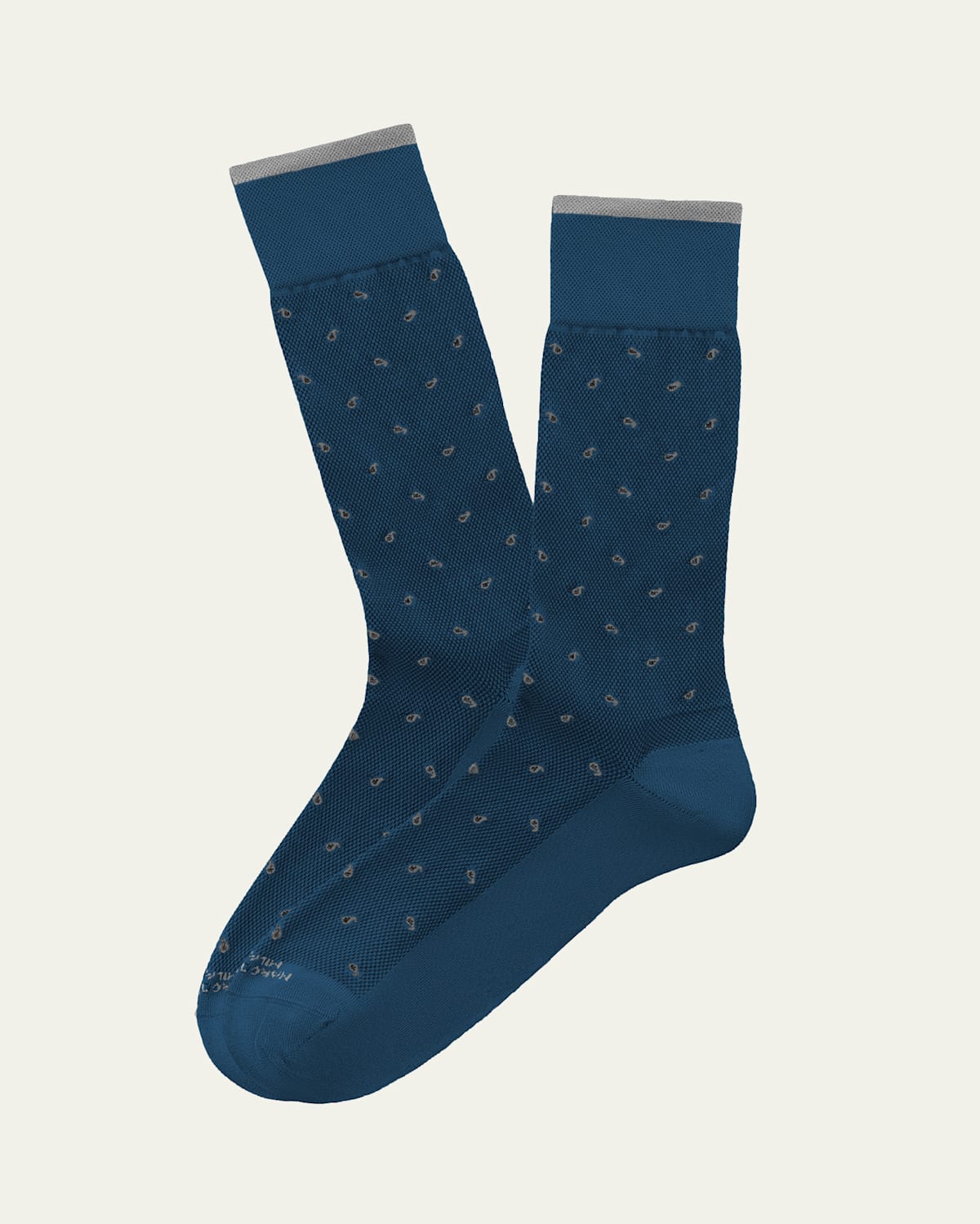 Marcoliani Men's Modal-Blend Paisley Crew Socks