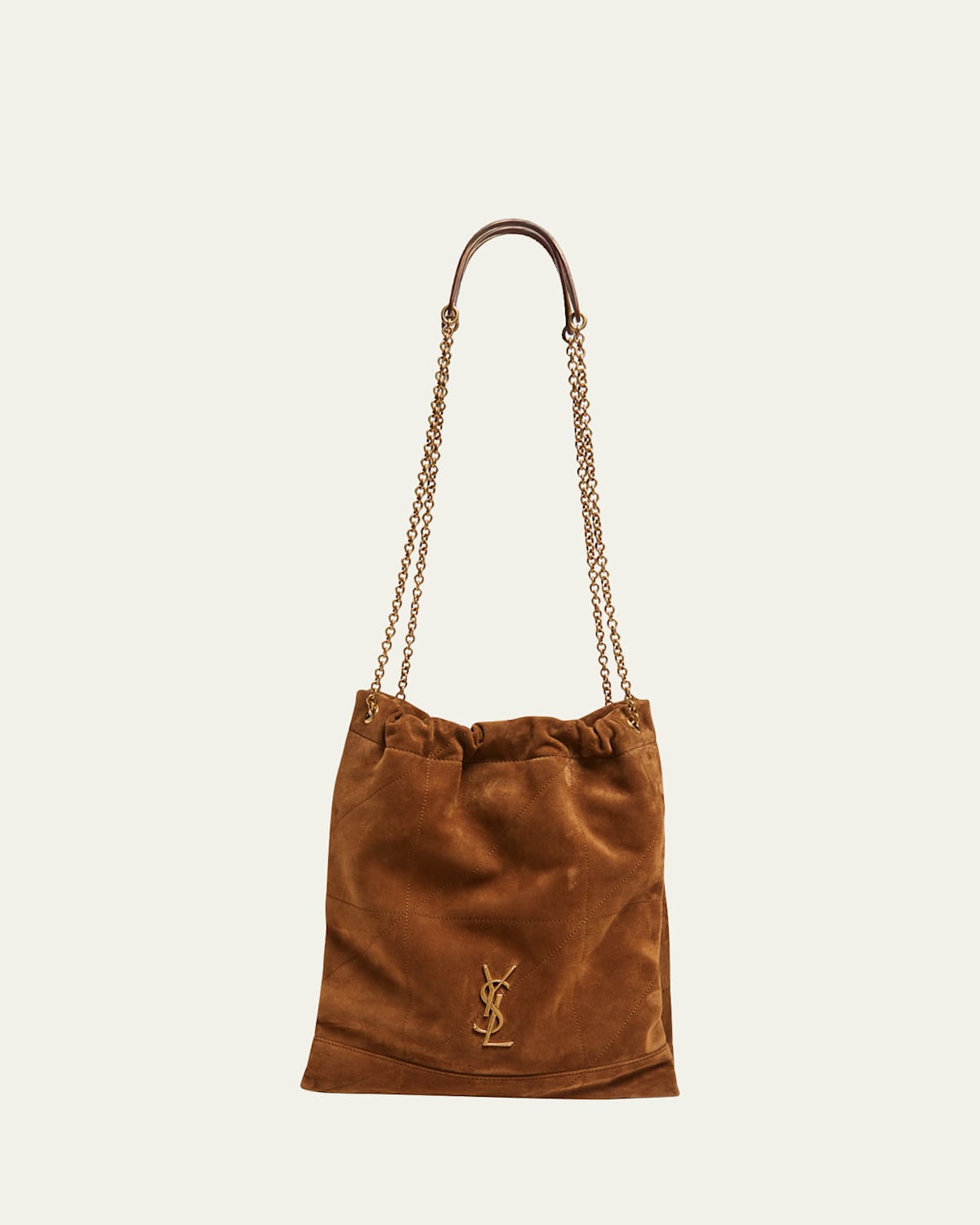 Saint Laurent Jamie 4.3 Ysl Pochon Shoulder Bag In Suede In Brown