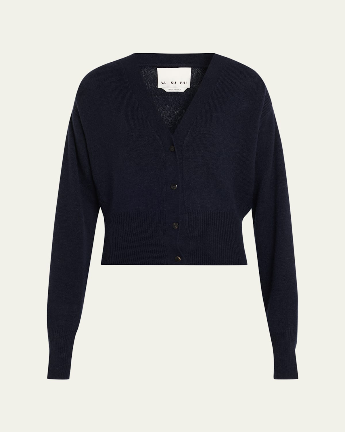 Sasuphi Iconic V-neck Cashmere Cardigan In Blue