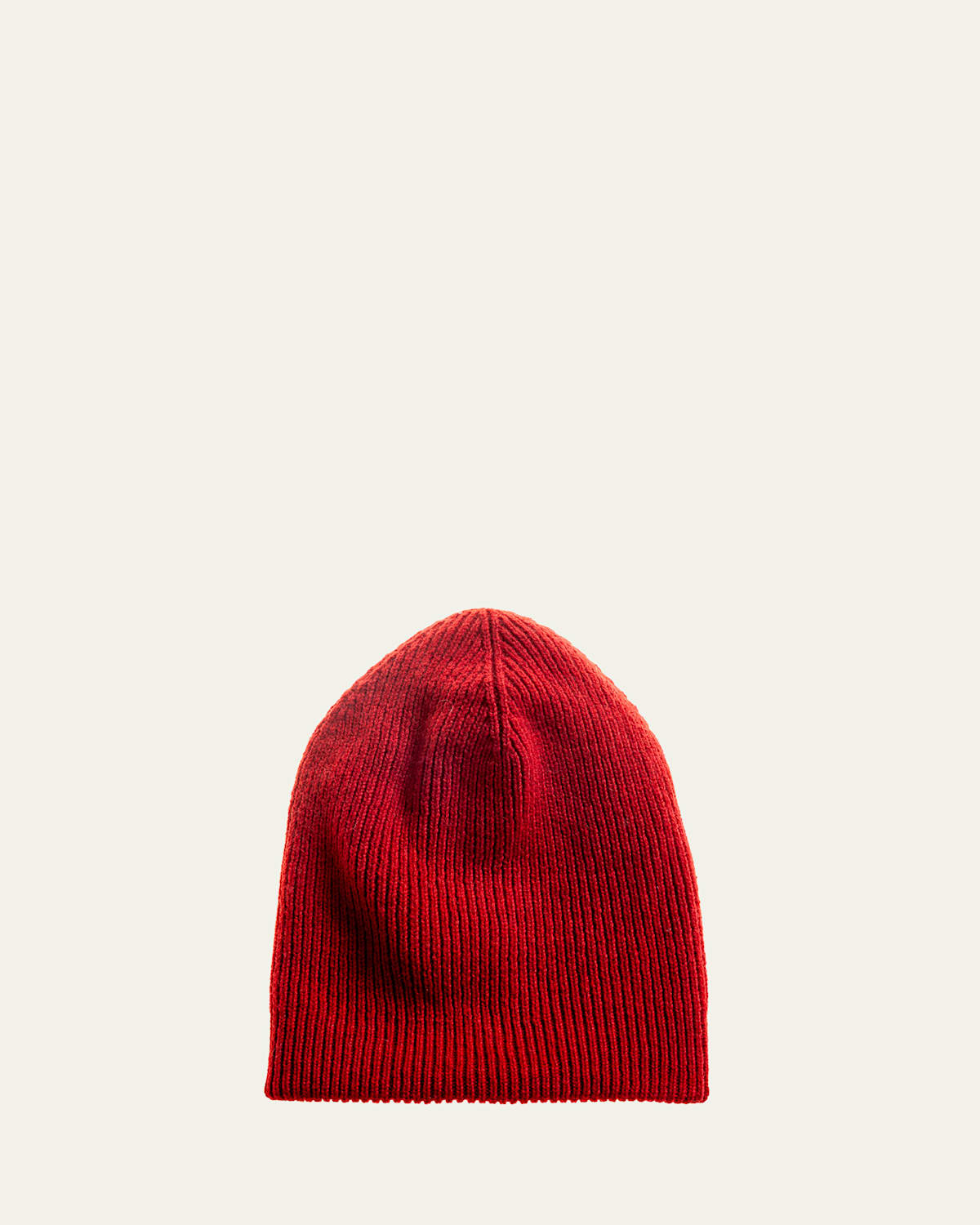 Inverni Men's Cashmere Rib Solid Beanie Hat In Red