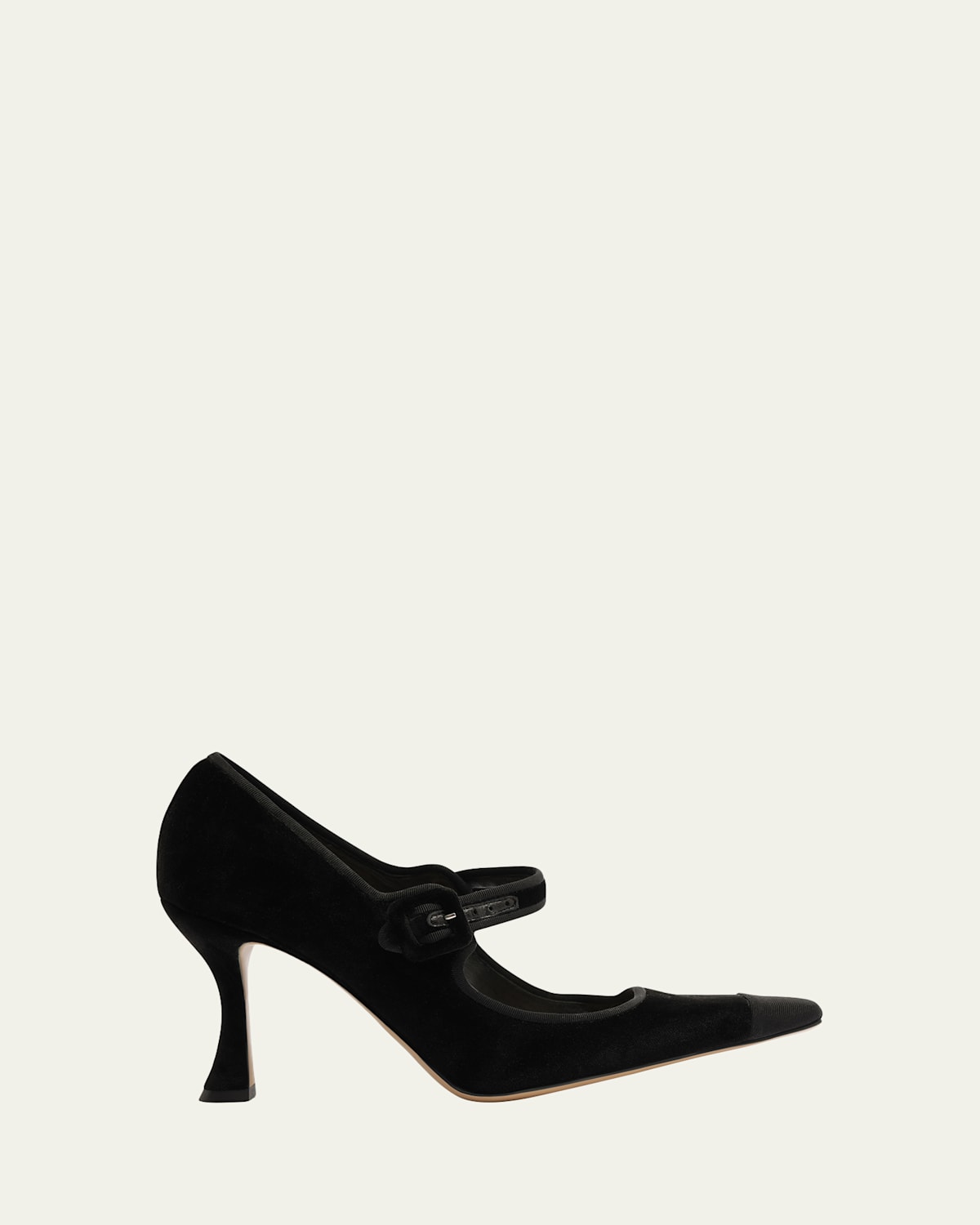 Alexandre Birman 85mm Jada Velvet Mary Jane Pumps In Black