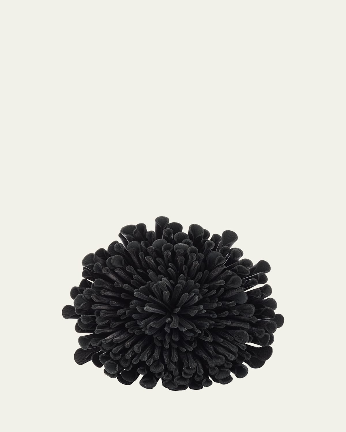 Alaïa Leather Flower Choker In Black