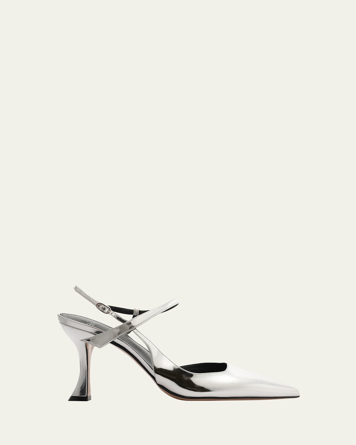 Alexandre Birman 85mm Tita Mirrored Leather Wrap Pumps