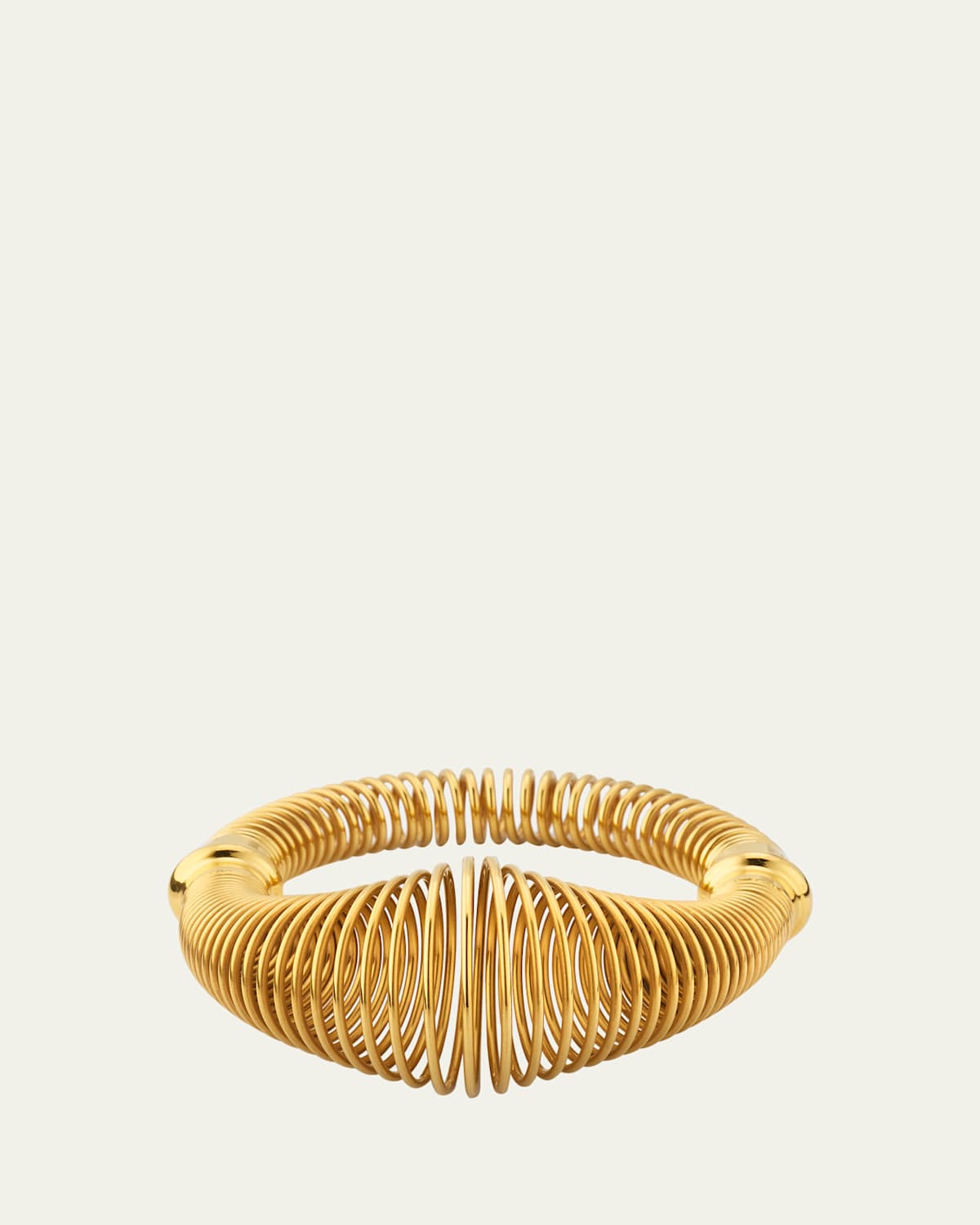 Alaïa Spiral Stainless Steel Bracelet In Orange