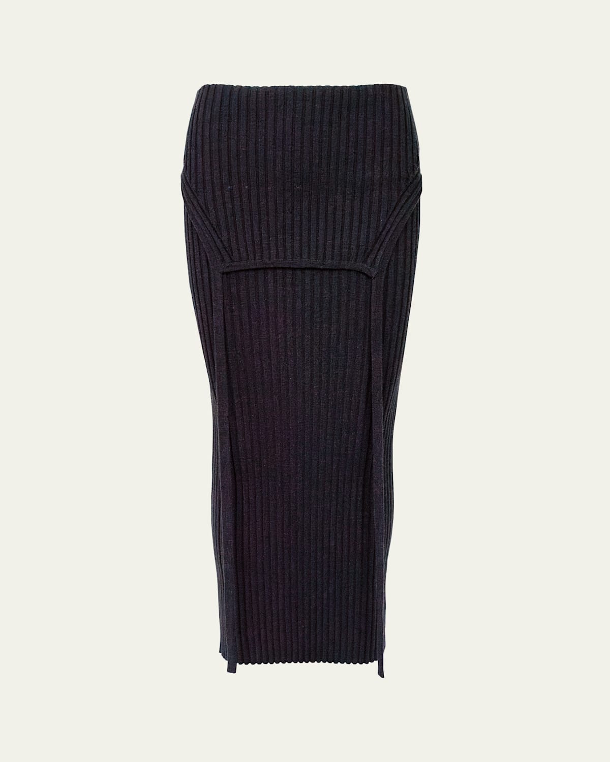 Aisling Camps Flipped Merino Wool Knit Midi Skirt