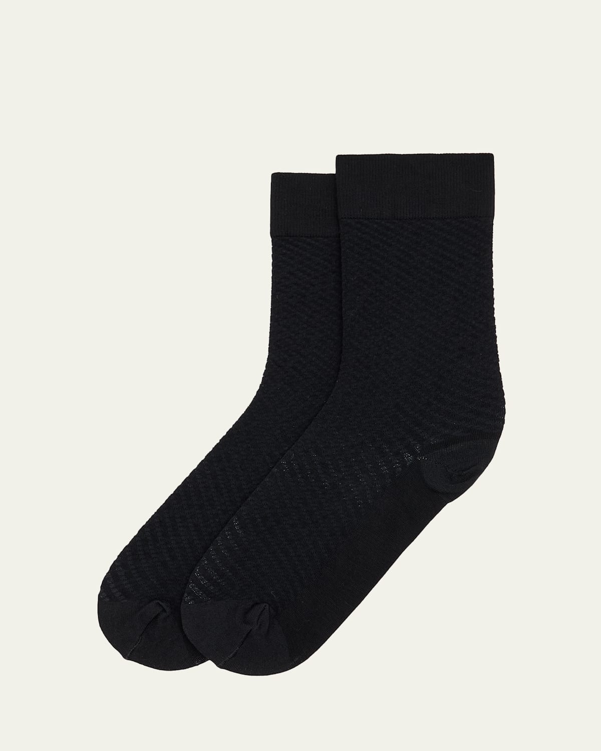 Wolford Merino Wool-blend Dot Crew Socks In Black