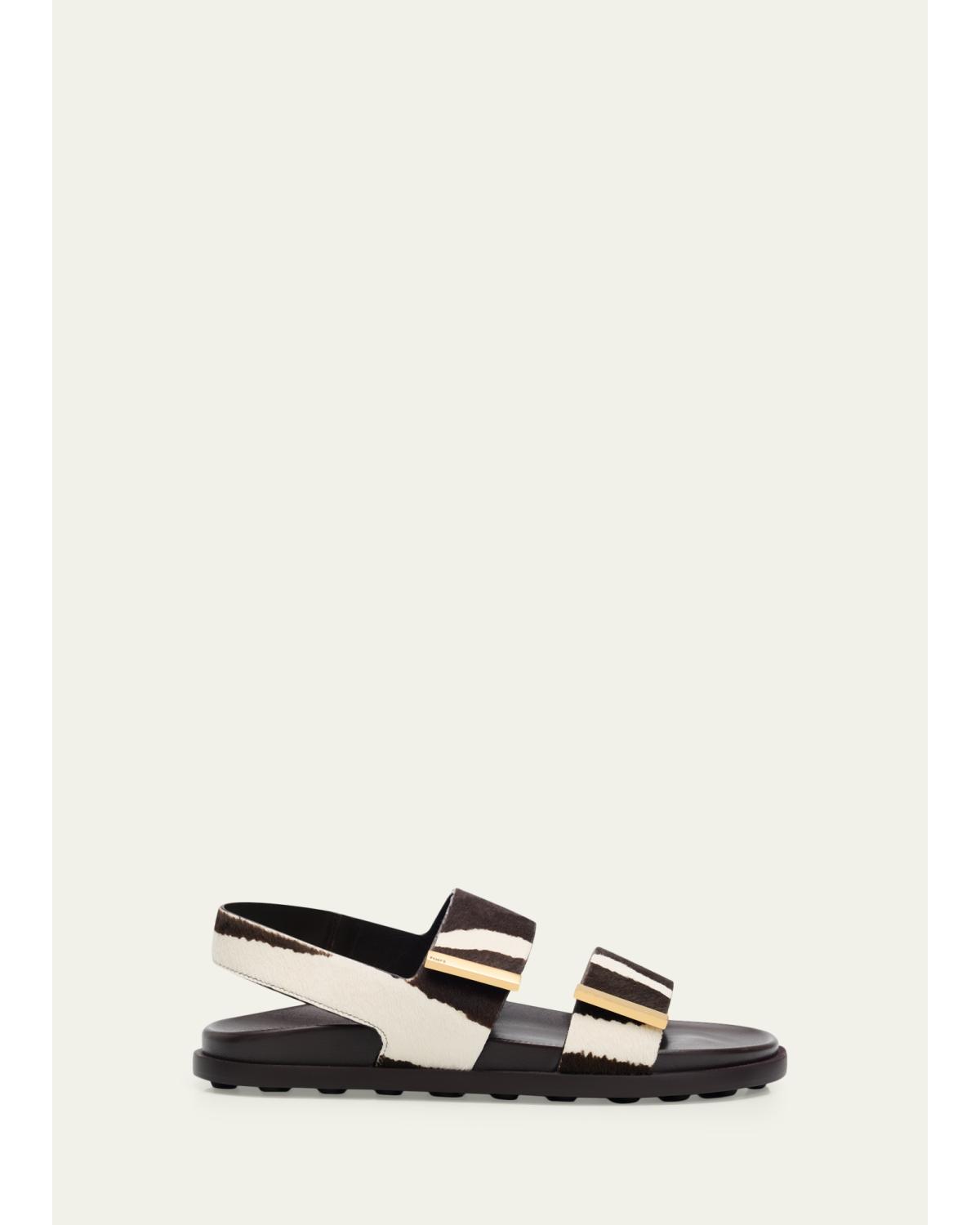Zebra-Printed Slingback