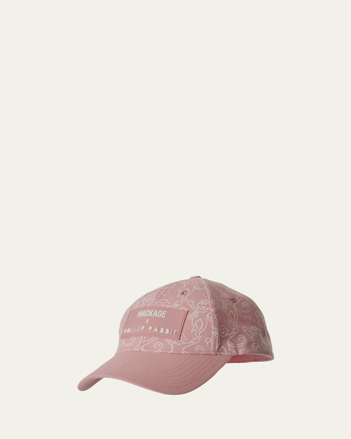Mackage X Roller Rabbit X Roller Rabbit Logo-patch Baseball Hat In Pink