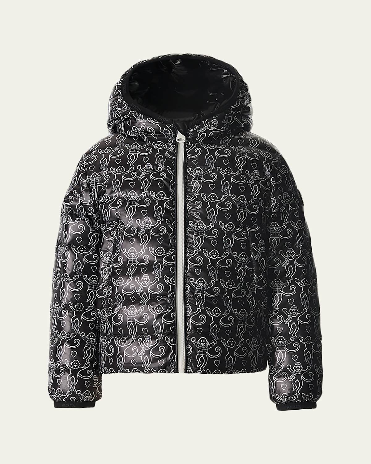 x Roller Rabbit Girl's Reversible Hooded Down Jacket, Size 2-6