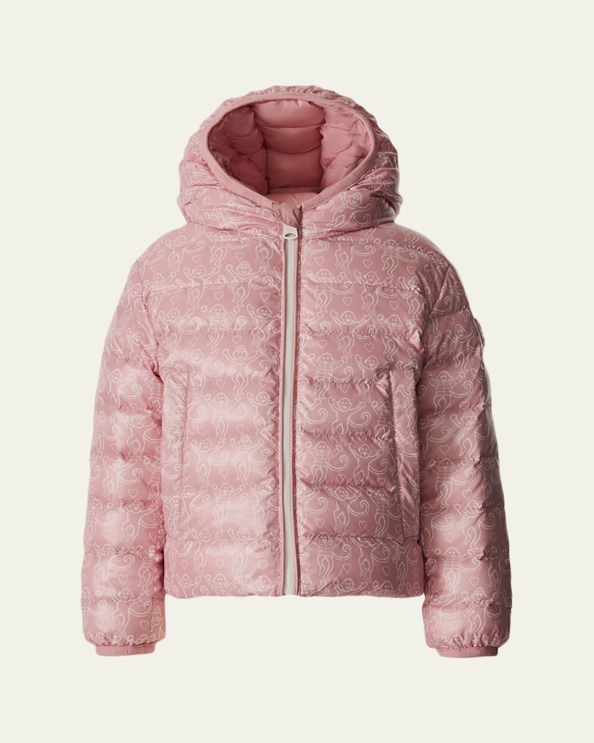 x Roller Rabbit Girl's Reversible Hooded Down Jacket, Size 2-6