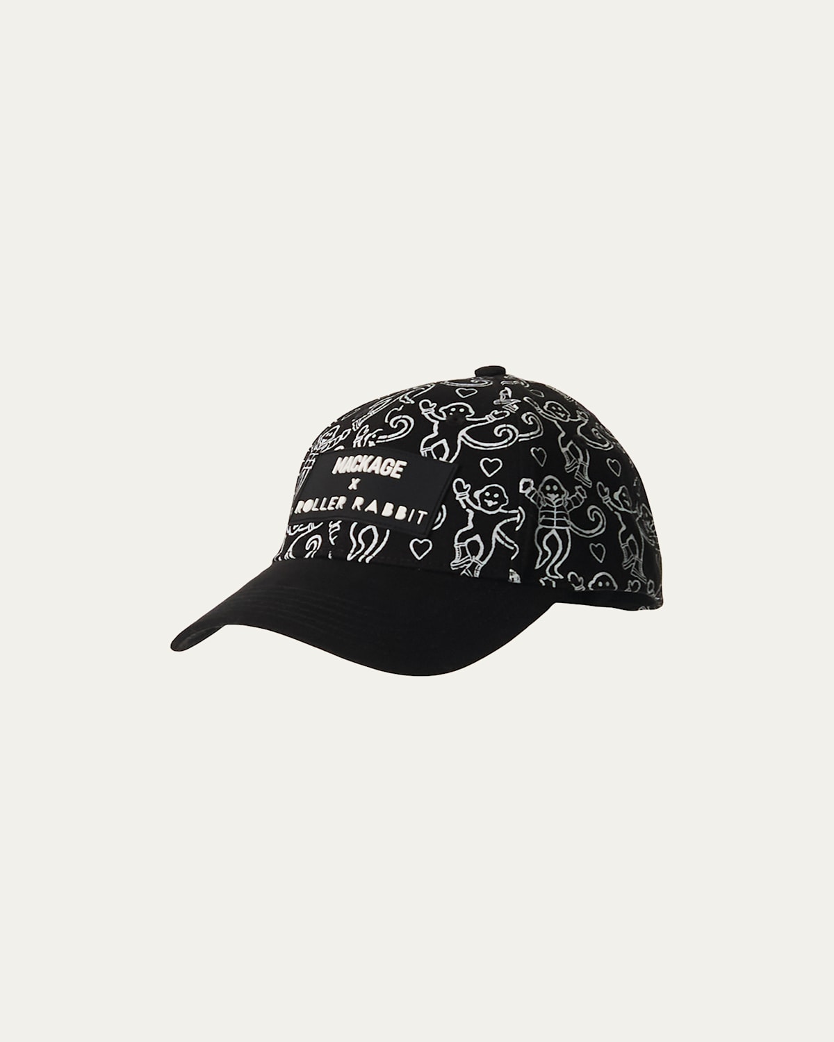 Mackage X Roller Rabbit X Roller Rabbit Logo-patch Baseball Hat In Black