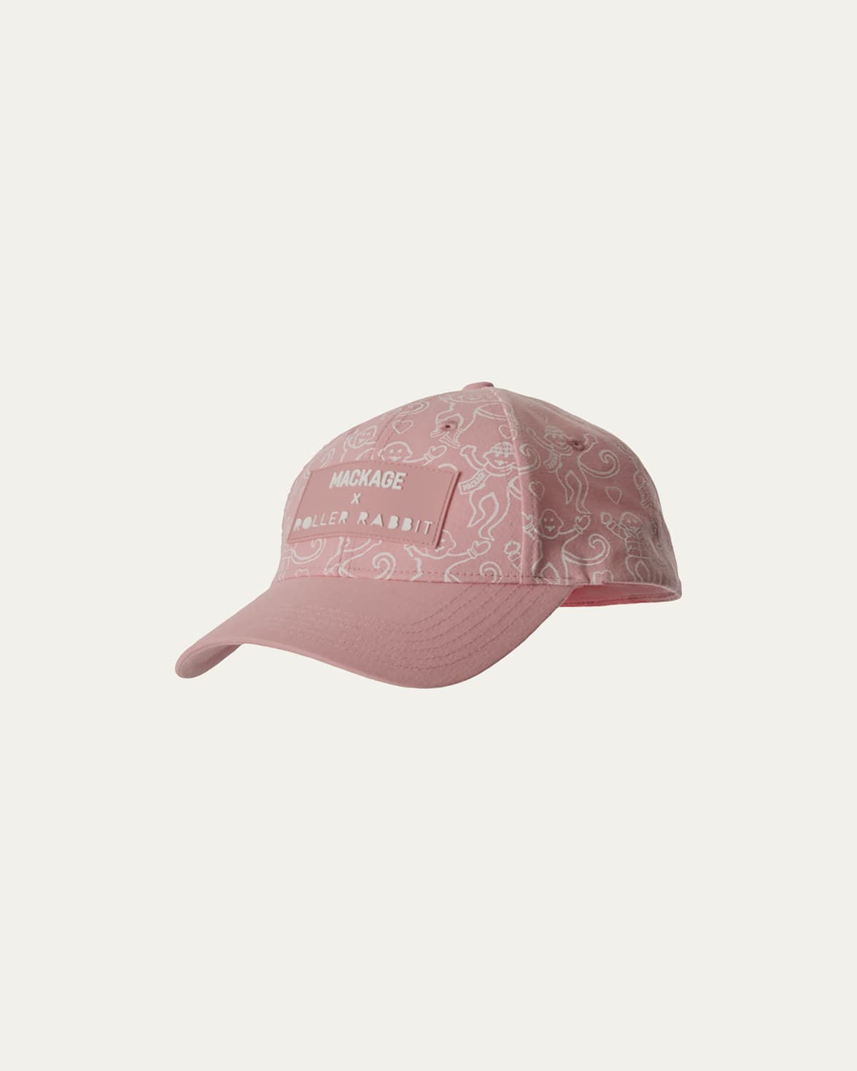Mackage X Roller Rabbit X Roller Rabbit Logo-patch Baseball Hat In Pink