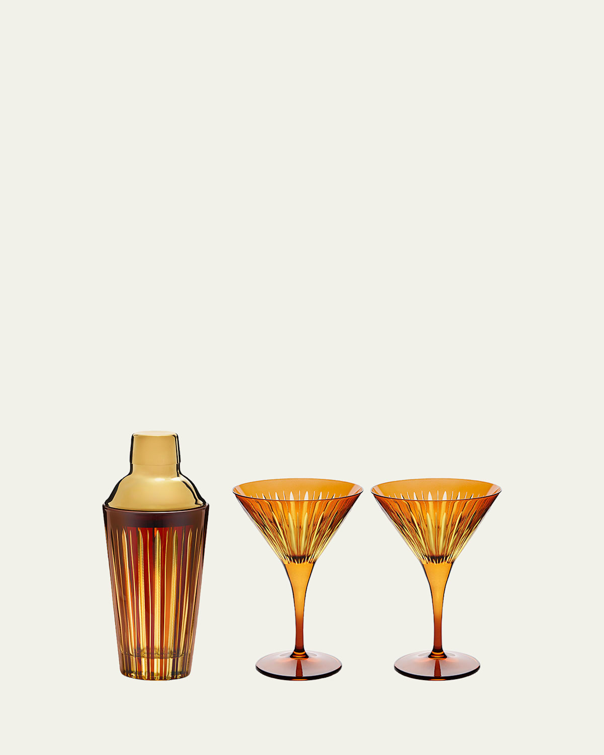 L 'Objet Prism Cocktail Shaker & Martini Glass Set