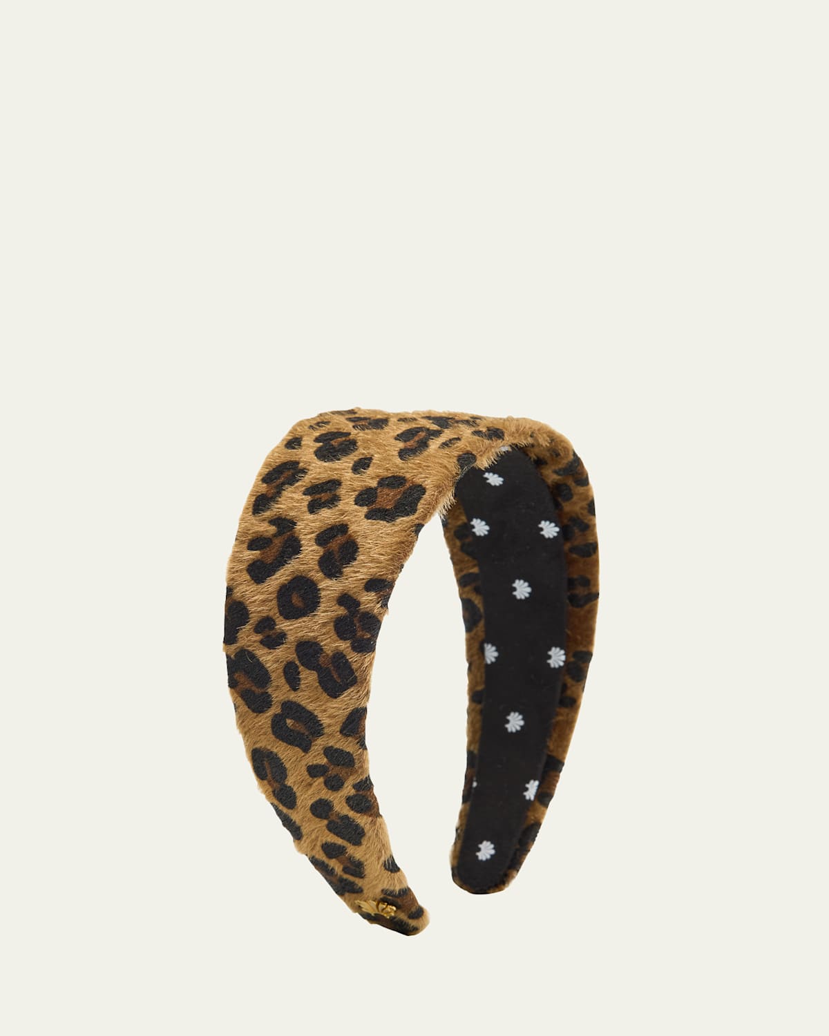 Lele Sadoughi Brigitte Leopard-print Faux Pony Hair Headband In Brown