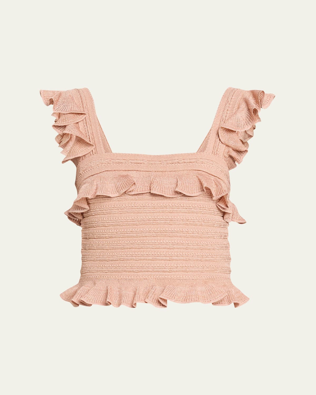 Zimmermann Rebellion Lace Frill Midi Skirt In Pink