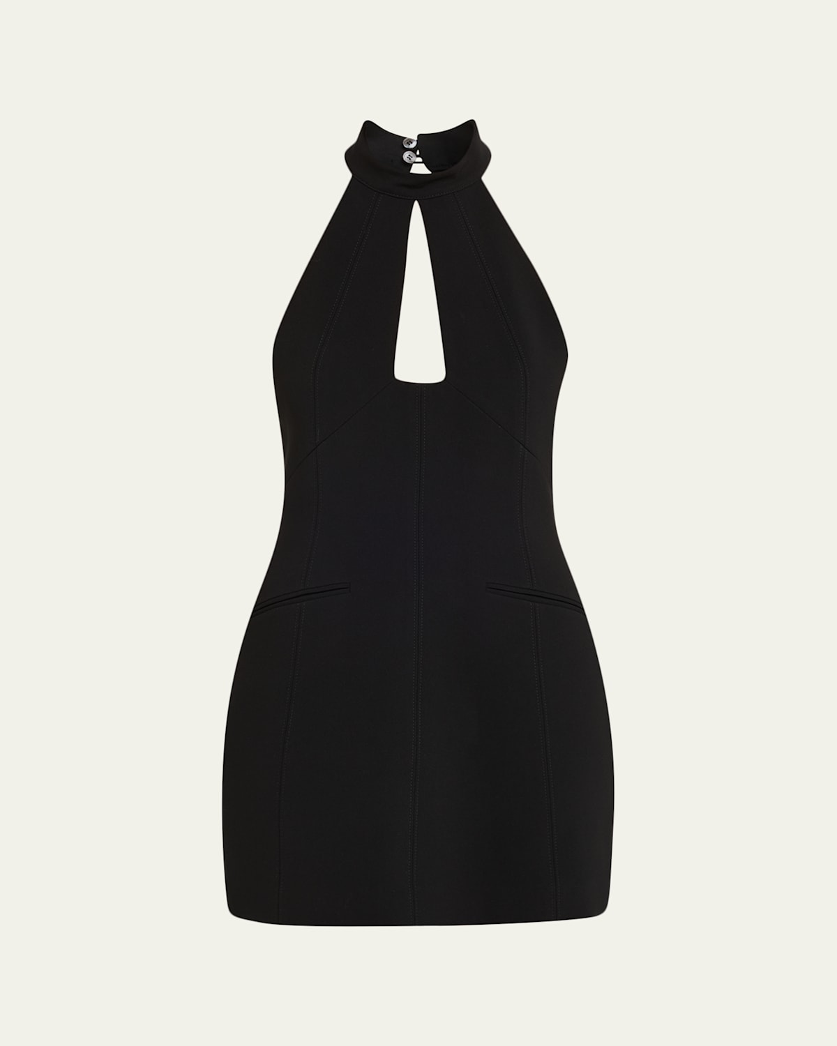 A.l.c Lucie Halter Mini Dress In Black