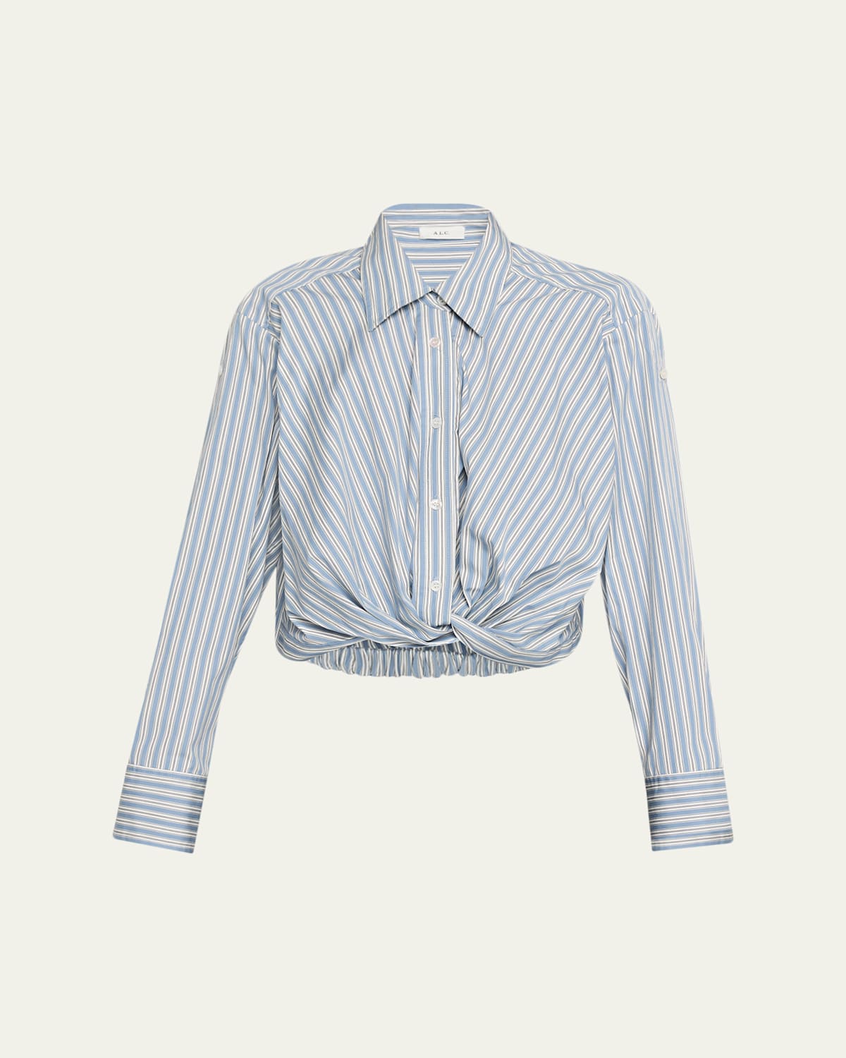 Leo Striped Twist-Front Top