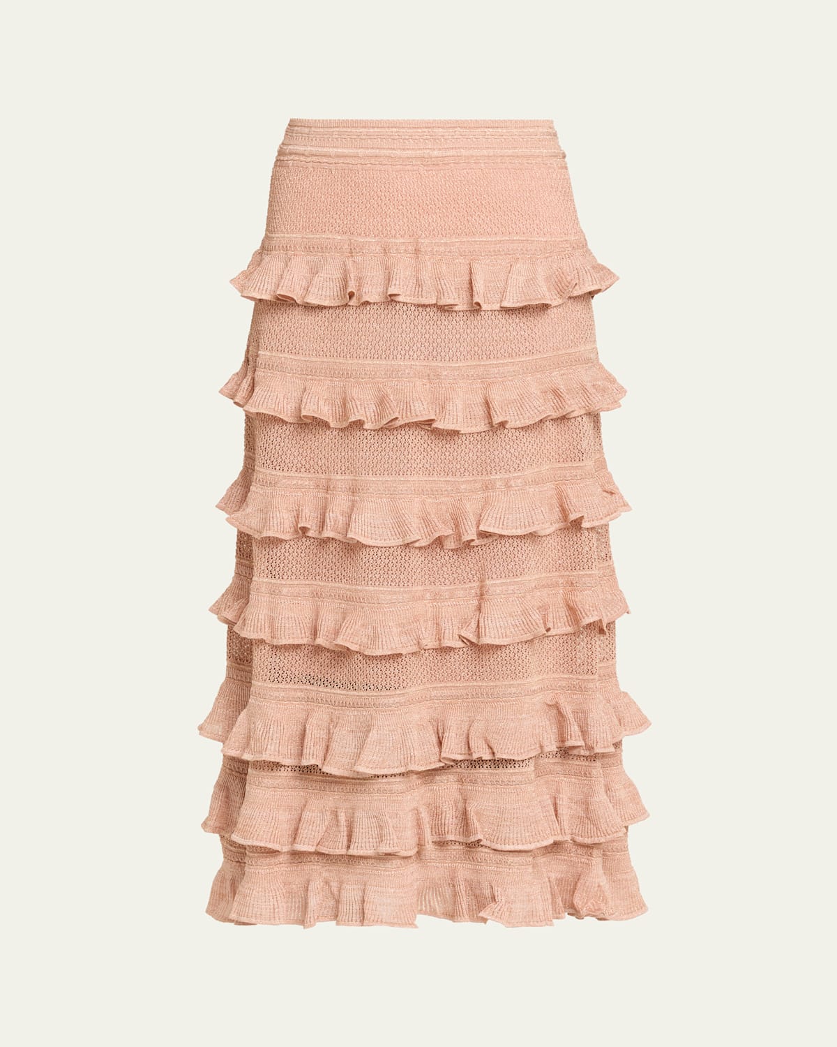 Zimmermann Rebellion Lace Frill Crop Top In Pink