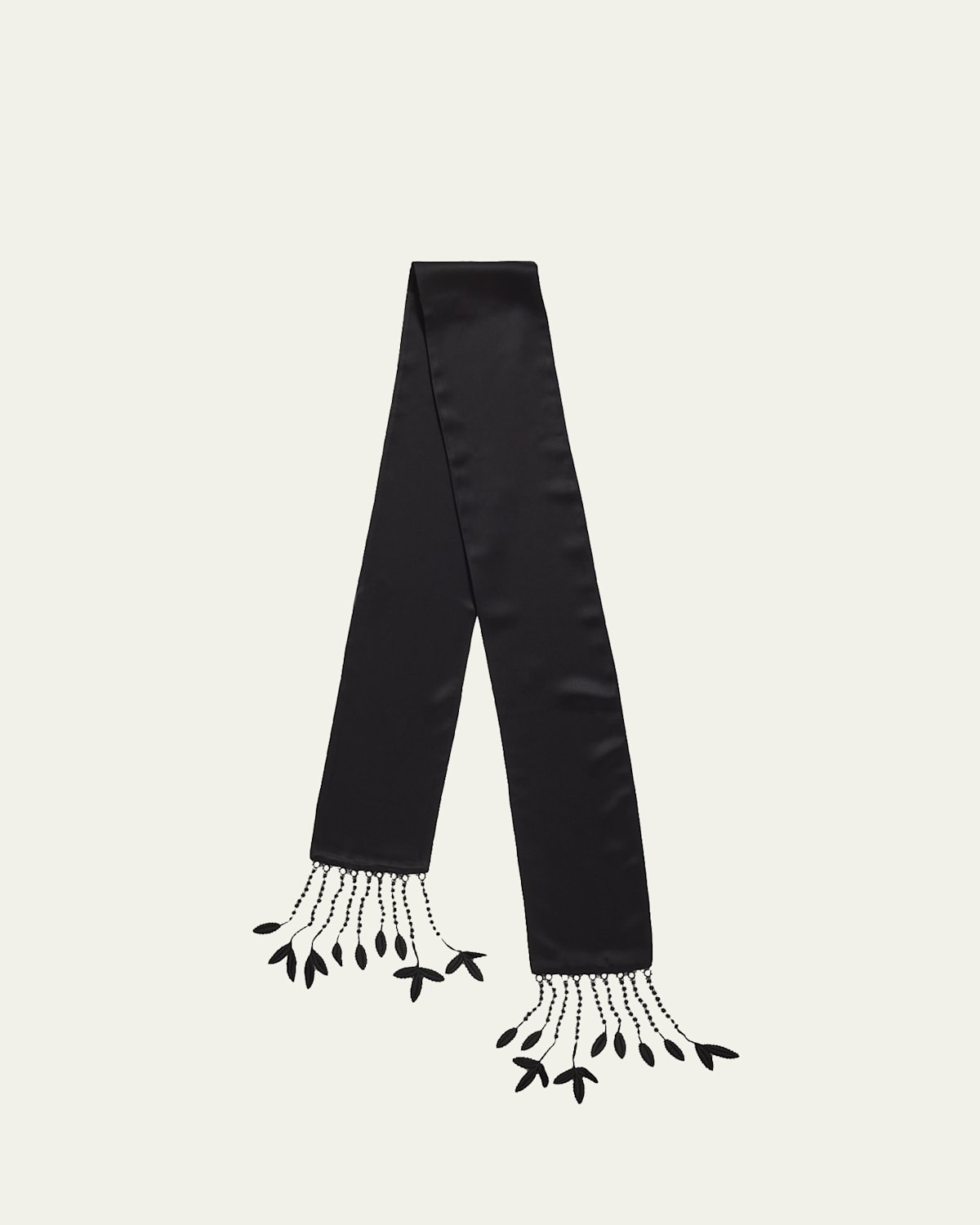 Totême Guipure Lace Tuxedo Scarf In Black