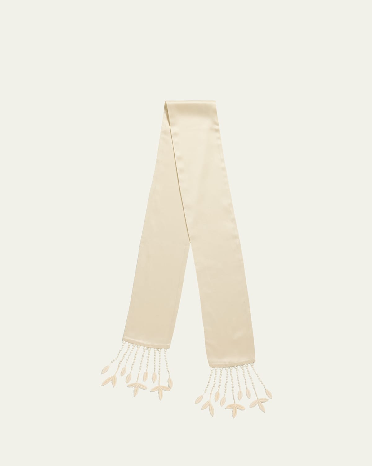 Totême Guipure Lace Tuxedo Scarf In White