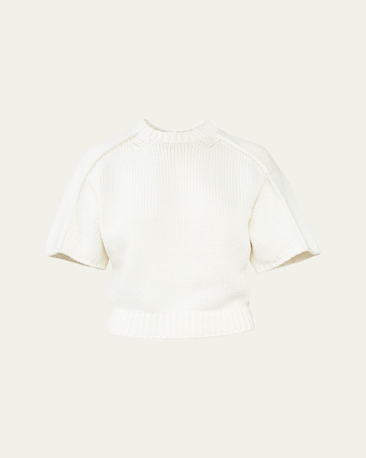 Aisling Camps Perfect Short-Sleeve Crop Knit T-Shirt