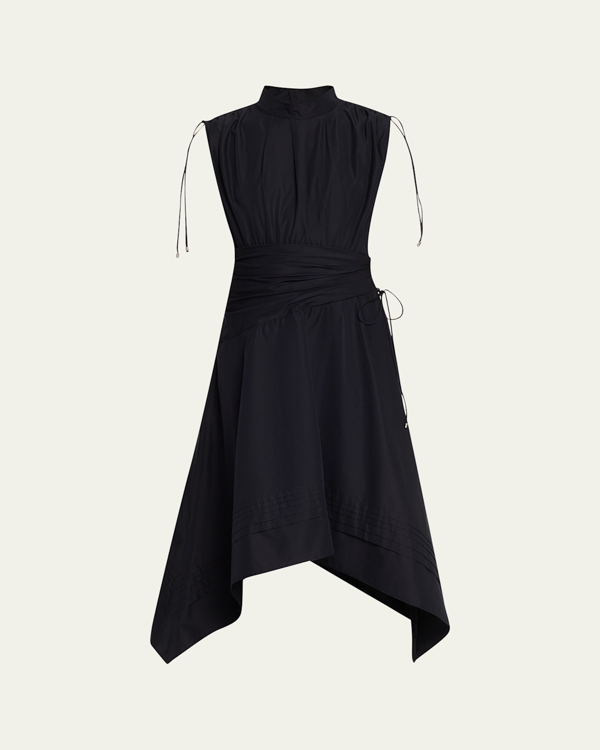 3.1 Phillip Lim Ruched Sleeveless Midi Dress In Black