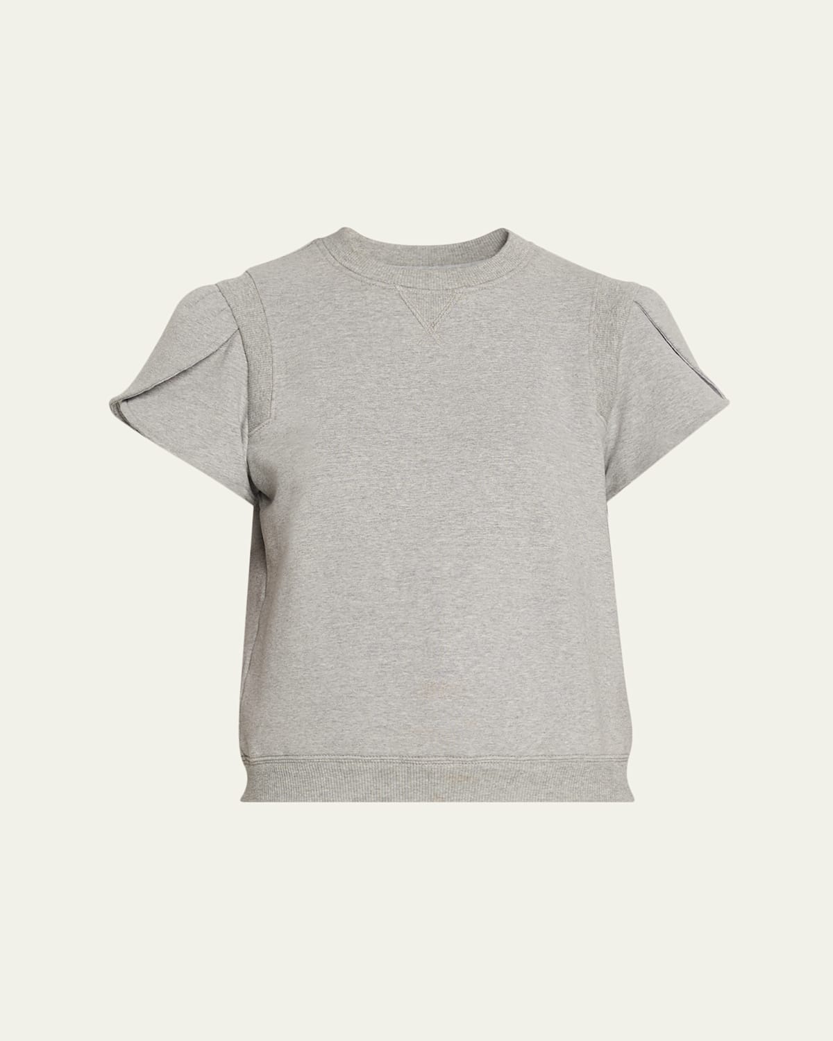 3.1 Phillip Lim French Terry Tulip-sleeve Sweatshirt In Gray