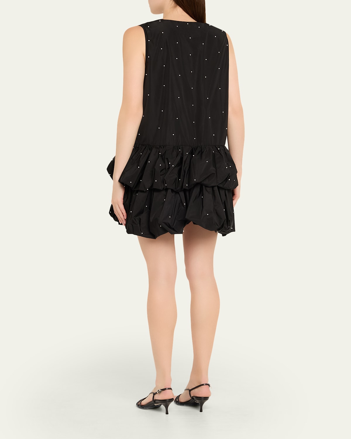 Alberta Embellished Bubble-Hem Mini Dress