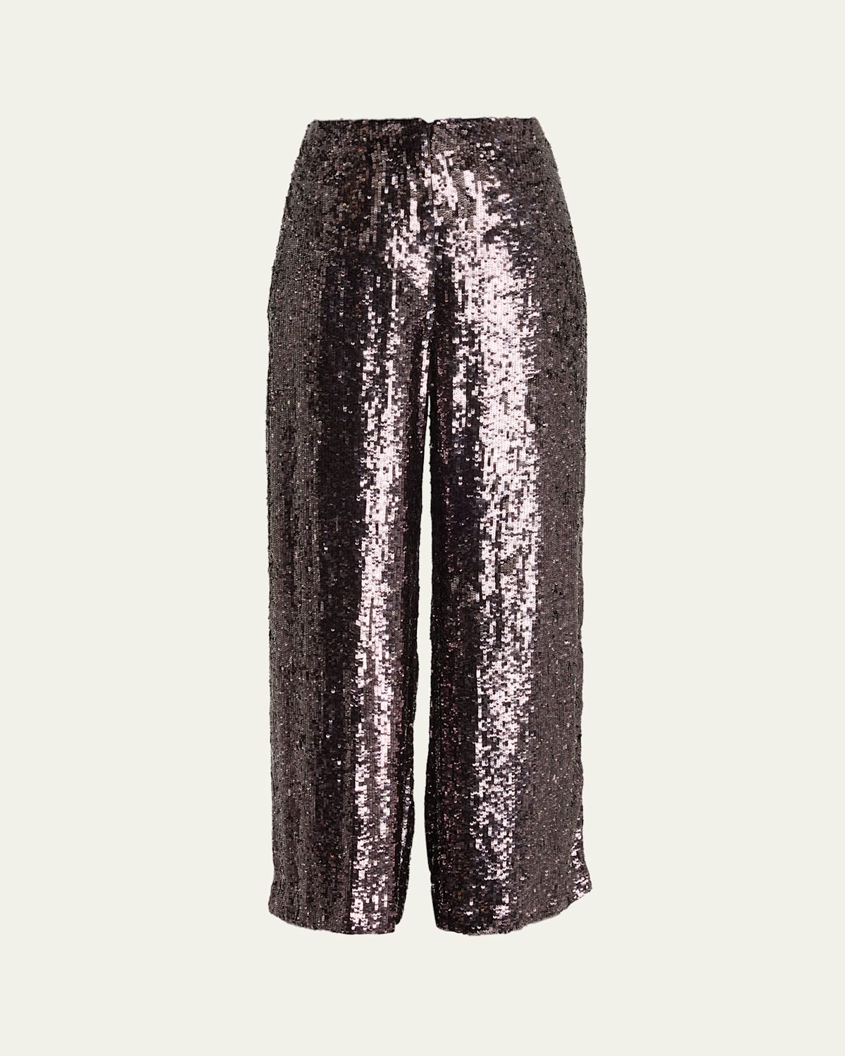 Twp Adieu For Now Sequined Wide-leg Pants In Brown