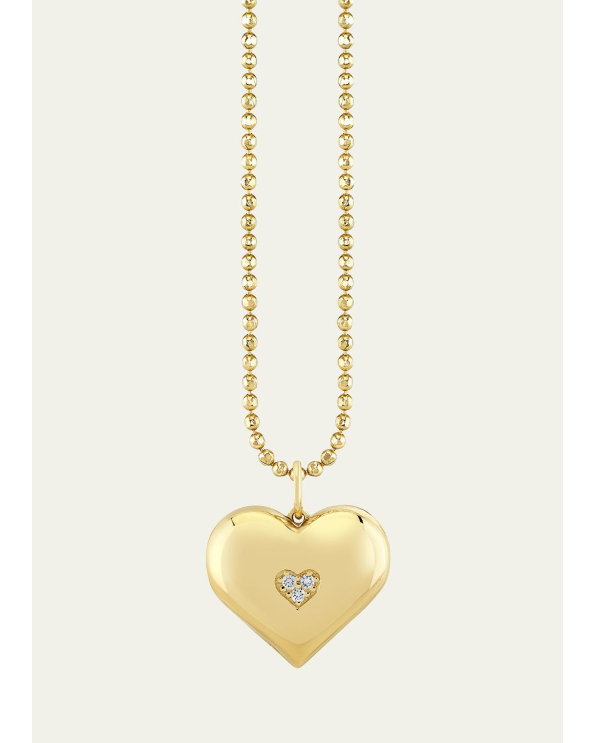 14K Icon Wallpaper Heart Locket Necklace