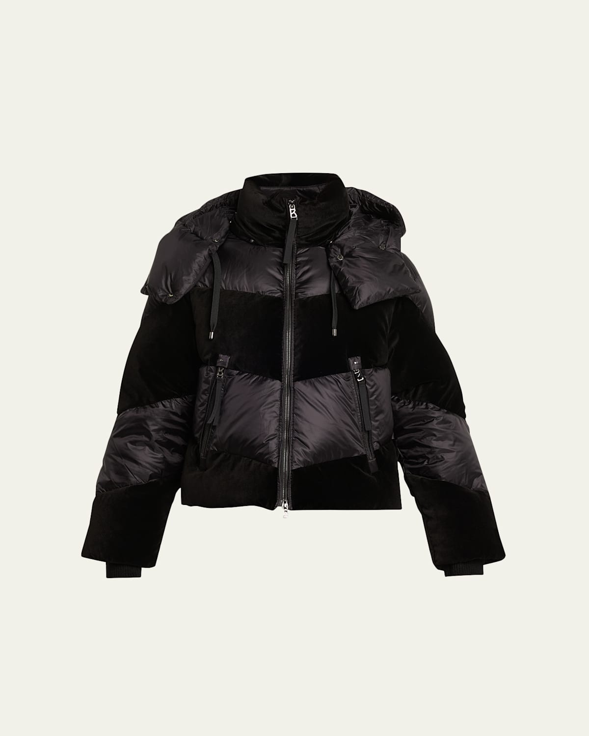 Bogner Cathy Hooded Panelled Jacket In Black
