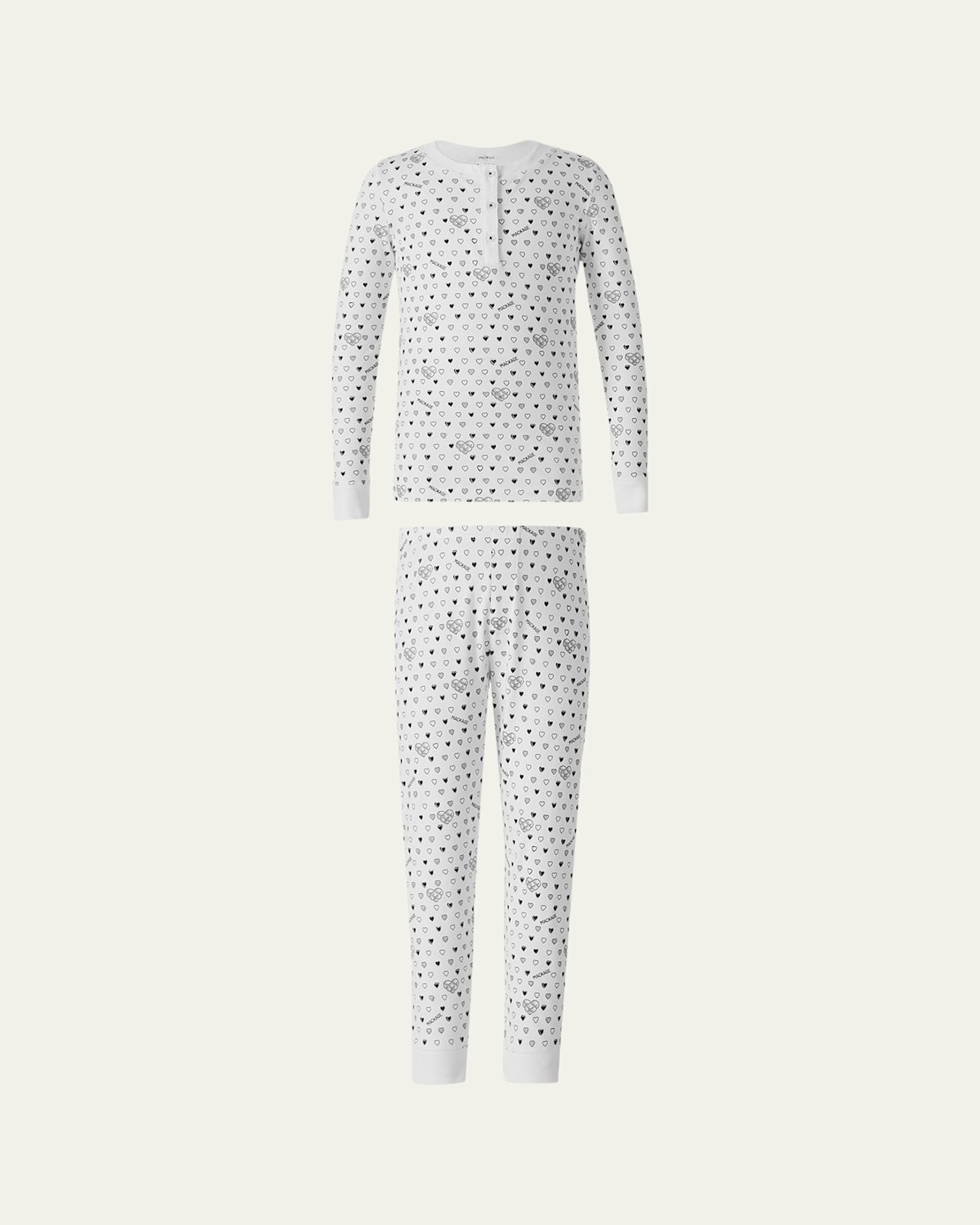 x Roller Rabbit Kid's Quilted Hearts Pajamas, Size 2-14