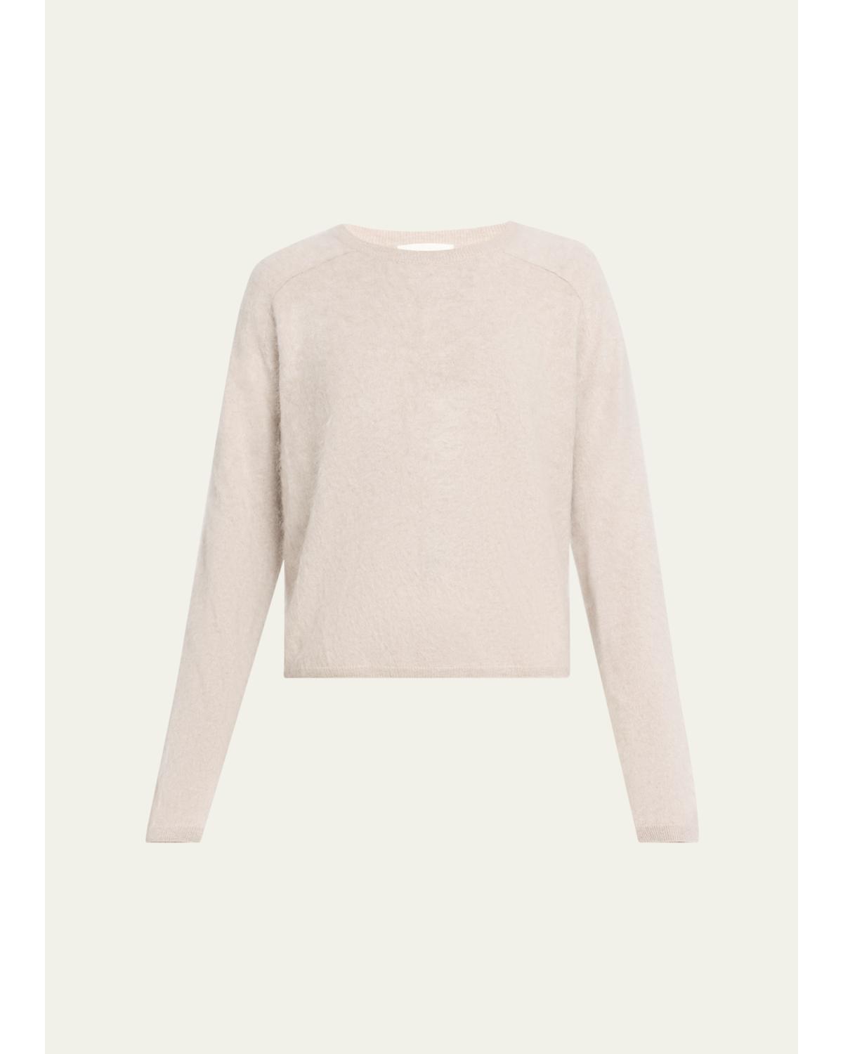 Lexia Mock-Neck Cashmere Short-Sleeve Sweater