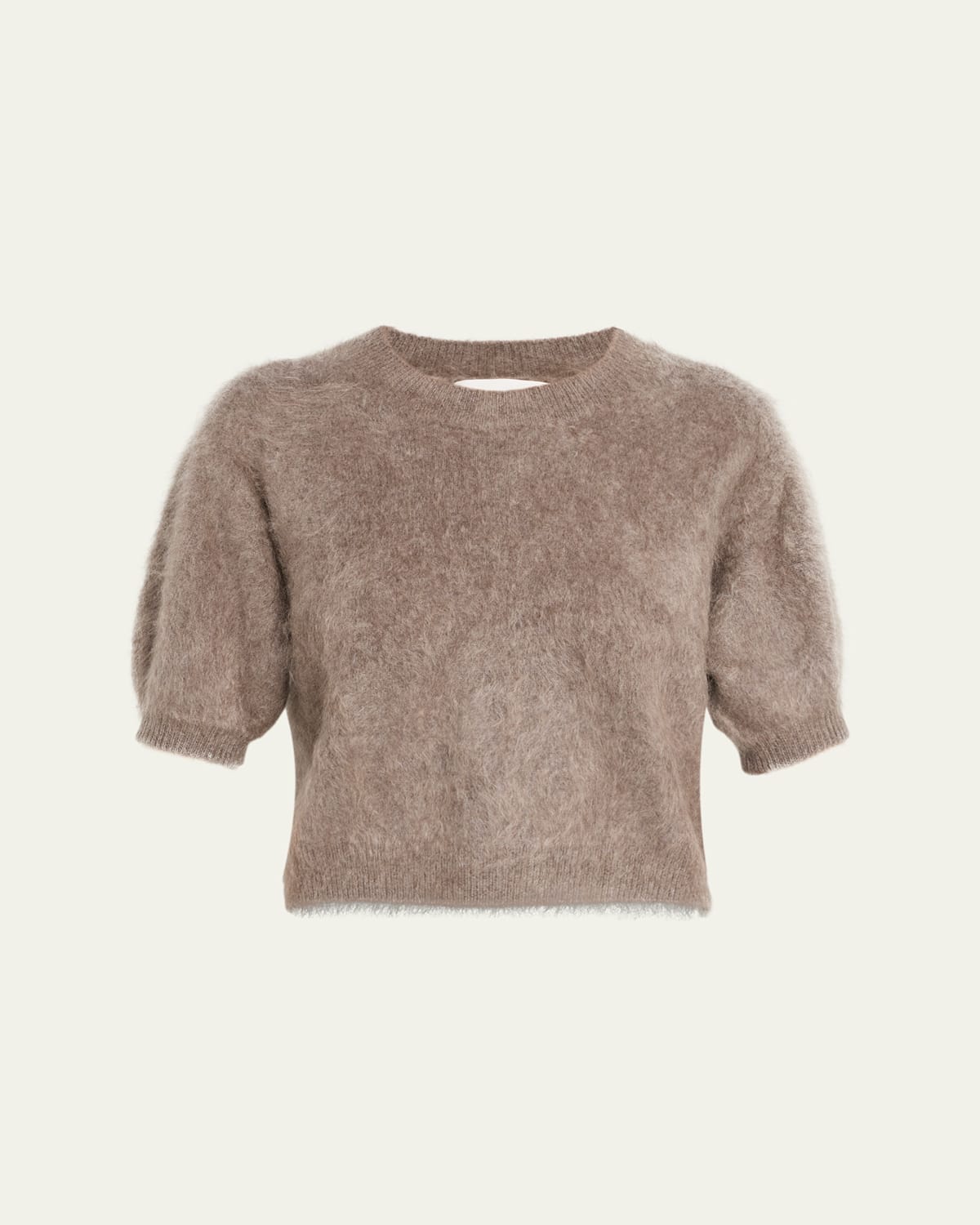 Lisa Yang Juniper Brushed Cashmere Short-sleeve Sweater